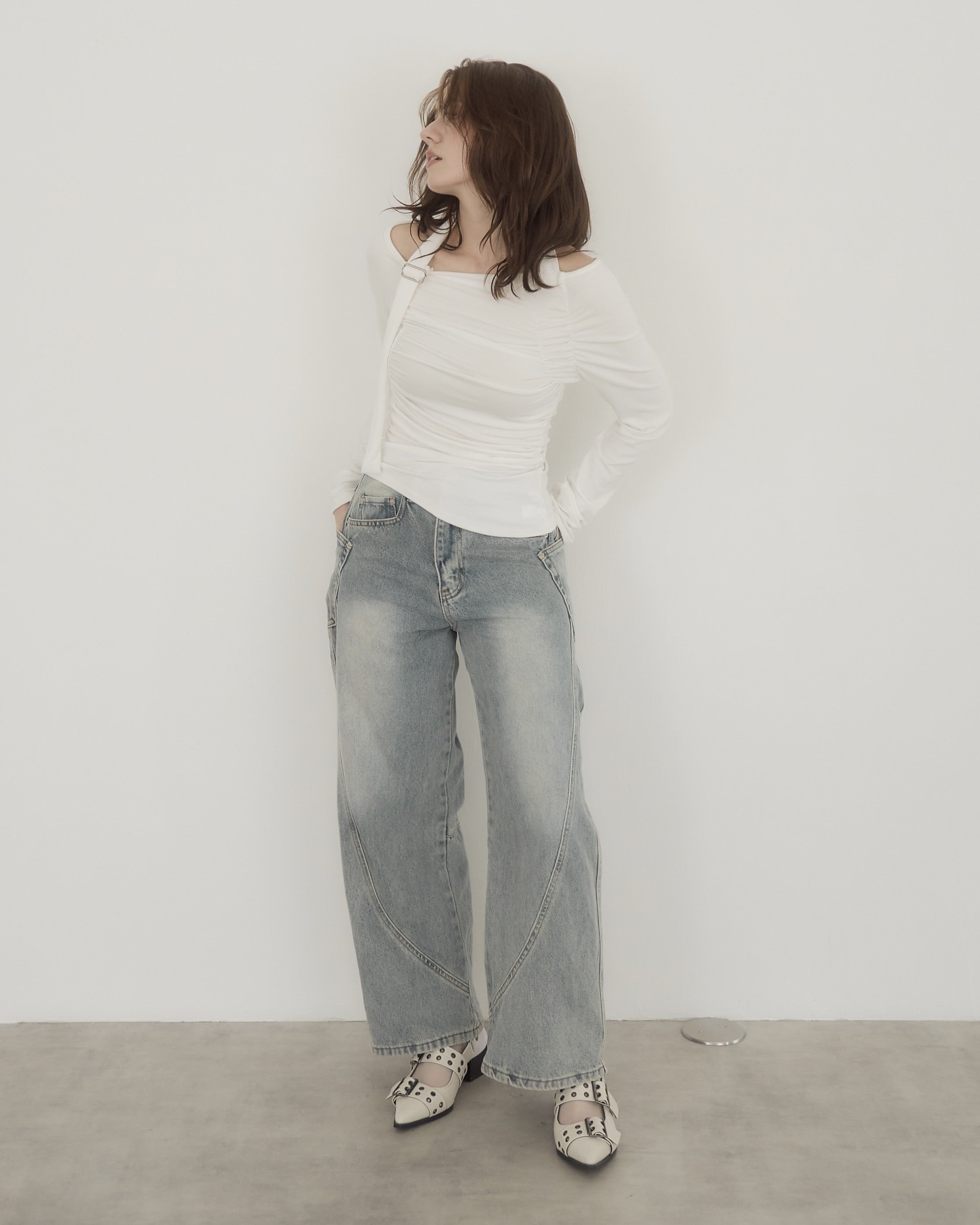 model:155cm/アイボリー