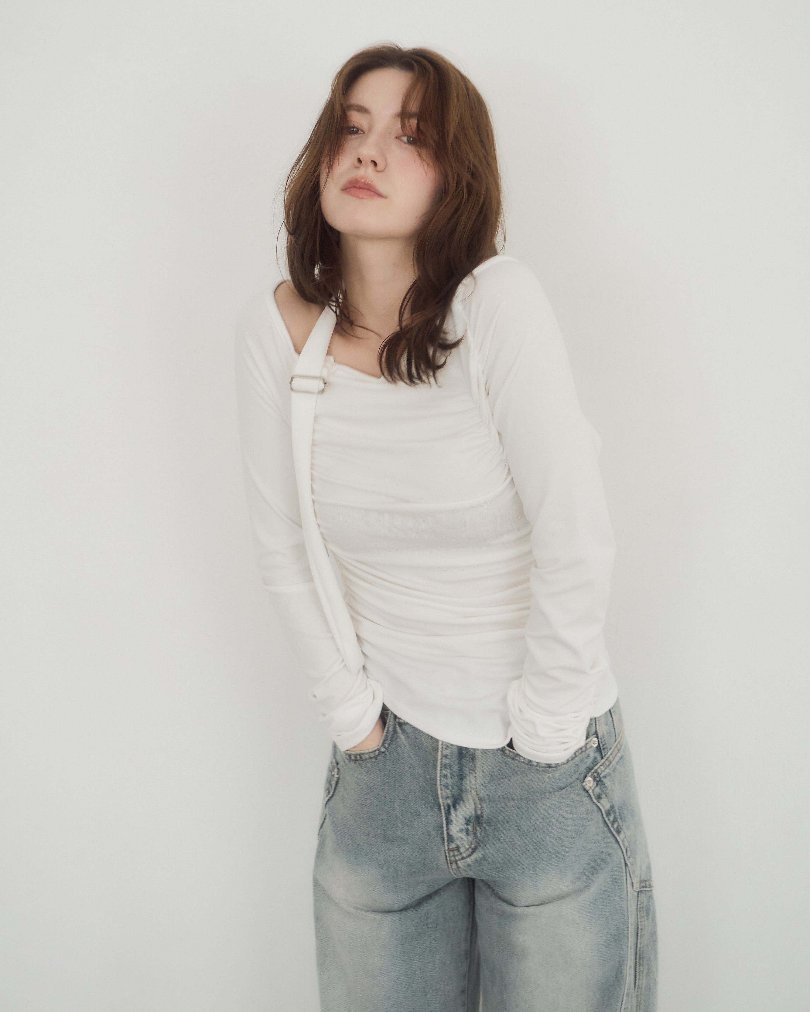 model:155cm/アイボリー