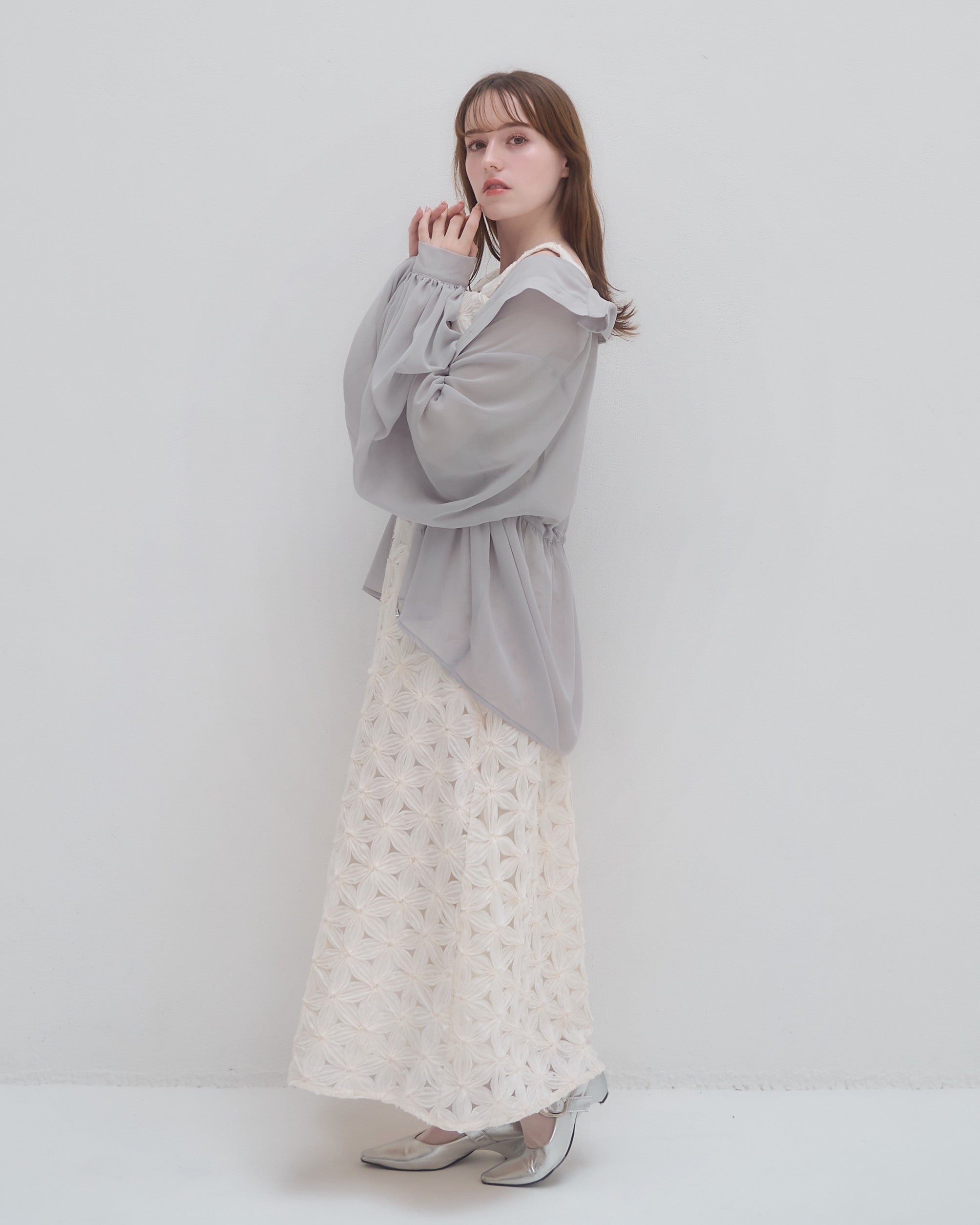 model:160cm/グレー