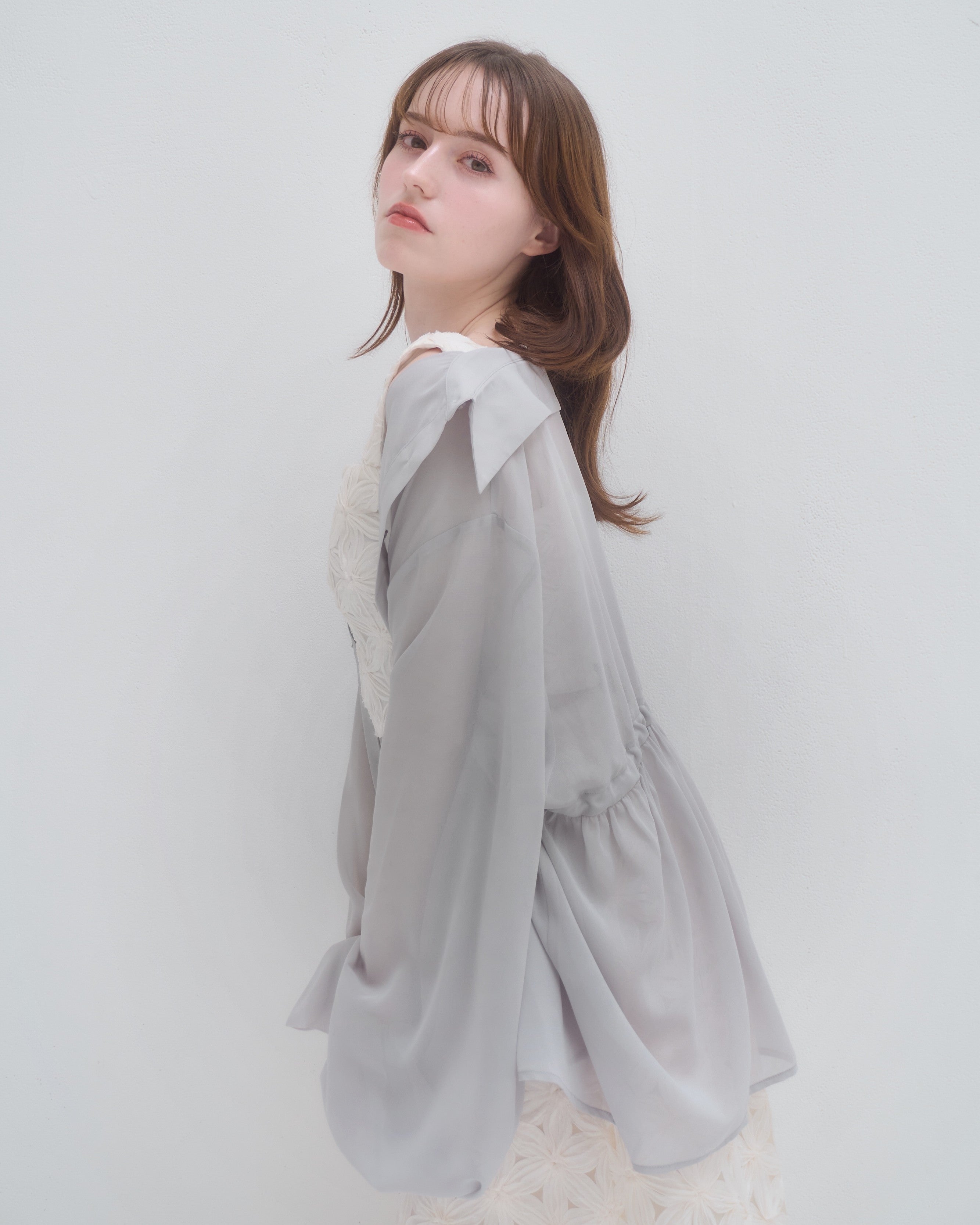 model:160cm/グレー