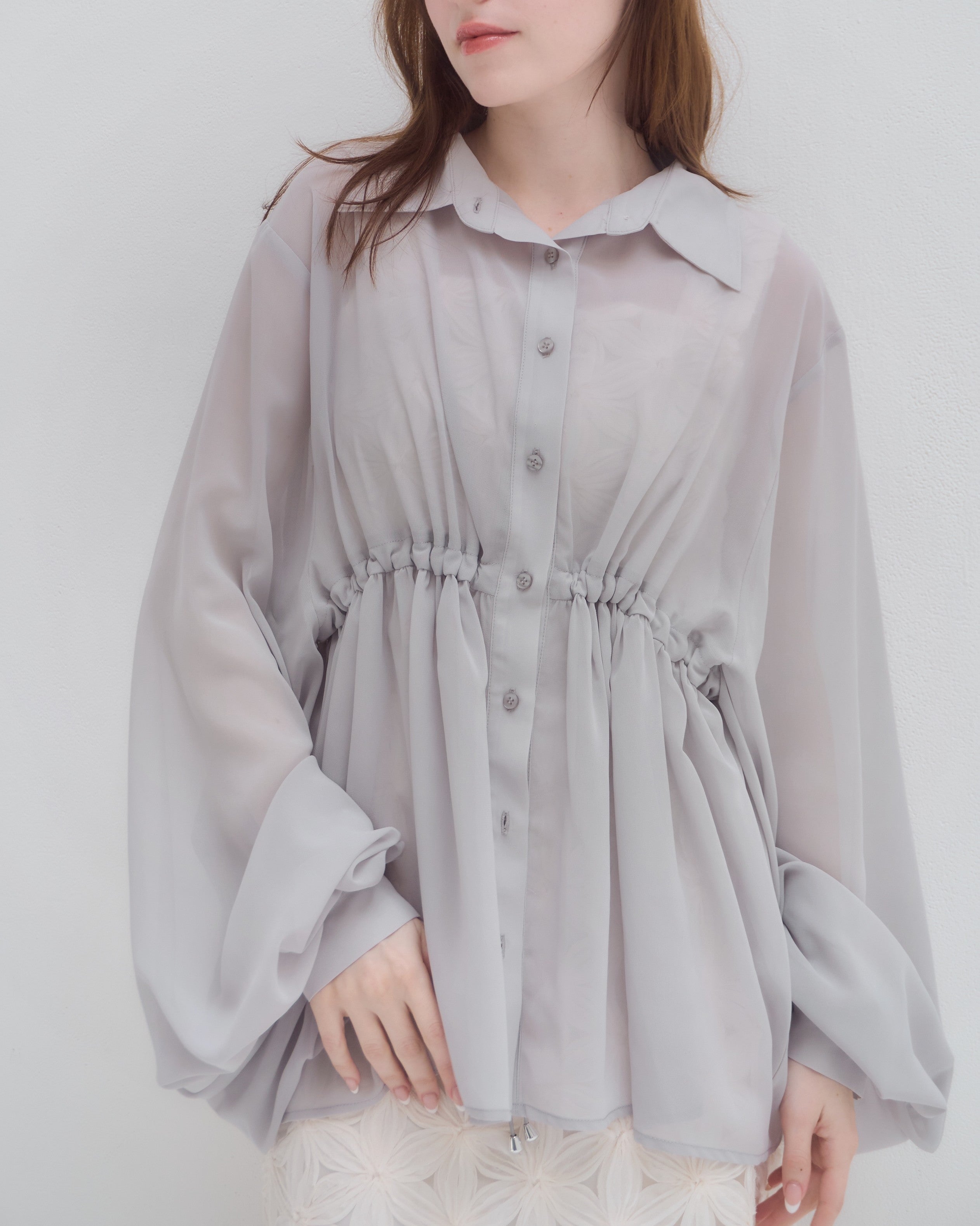 model:160cm/グレー