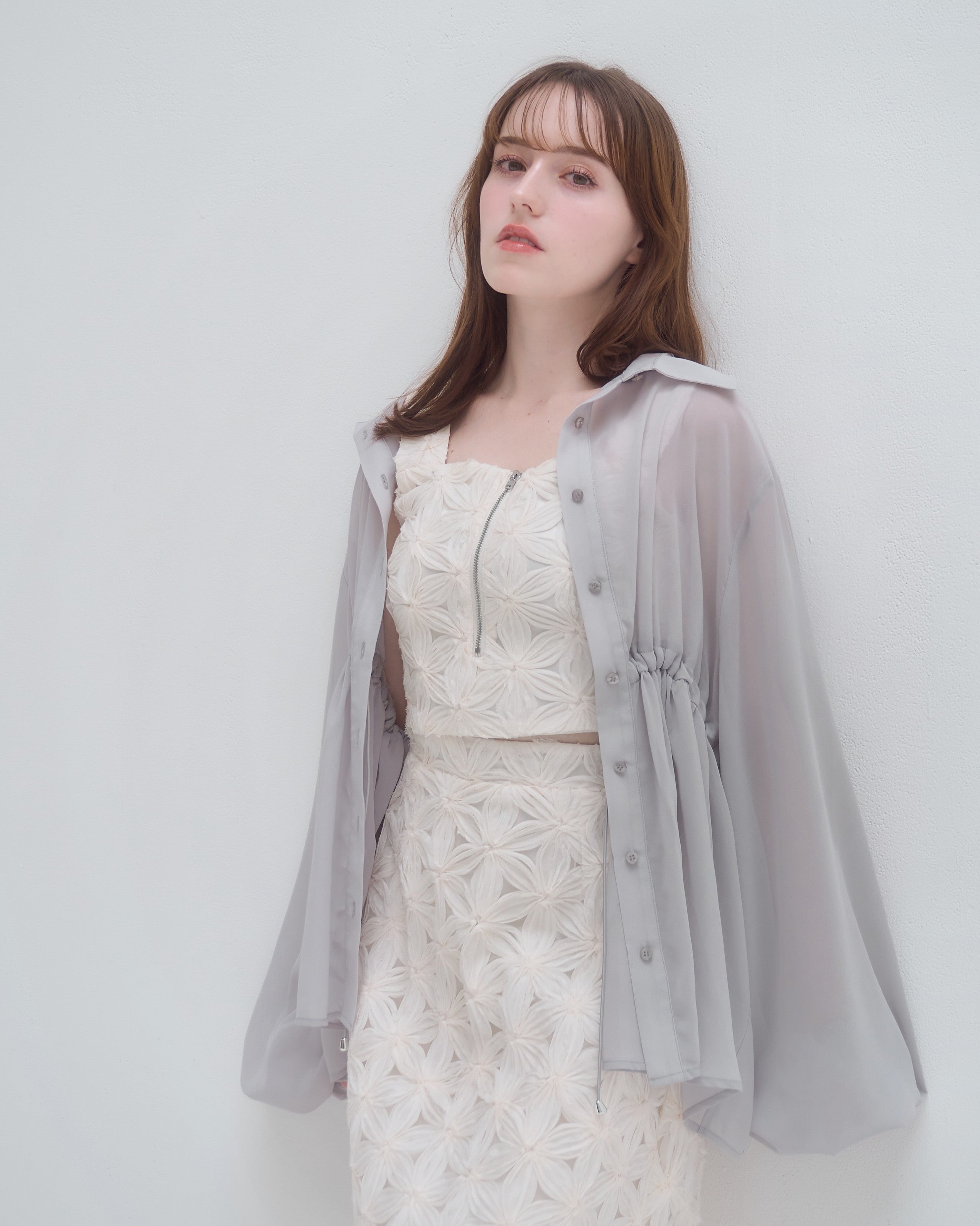 model:160cm/グレー