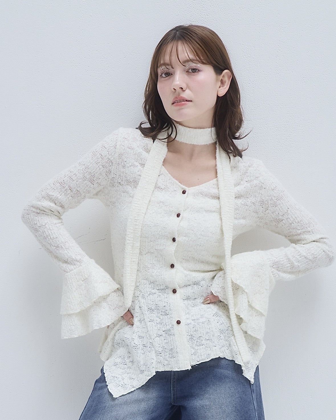 model:155cm/アイボリー