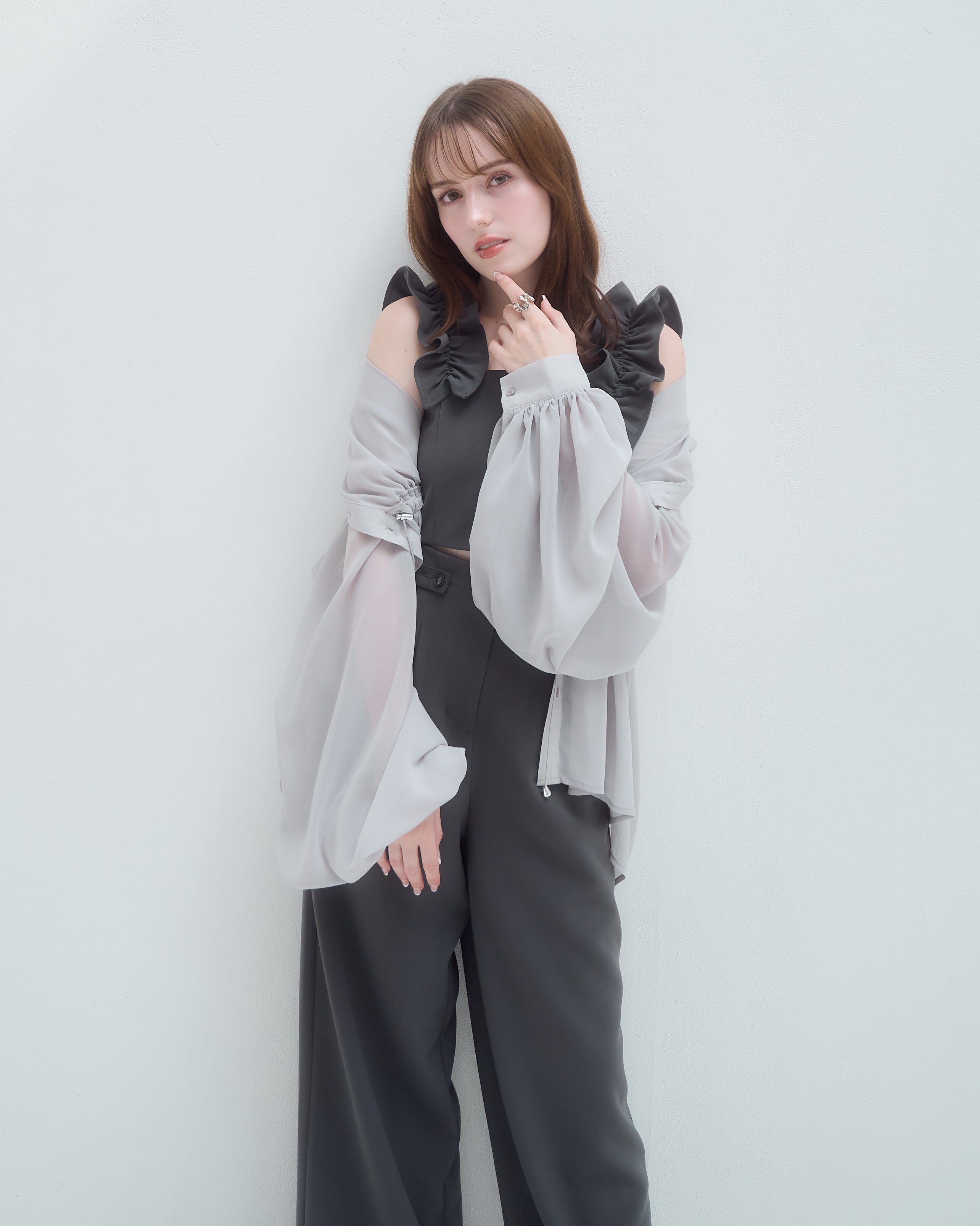 model:160cm/グレー