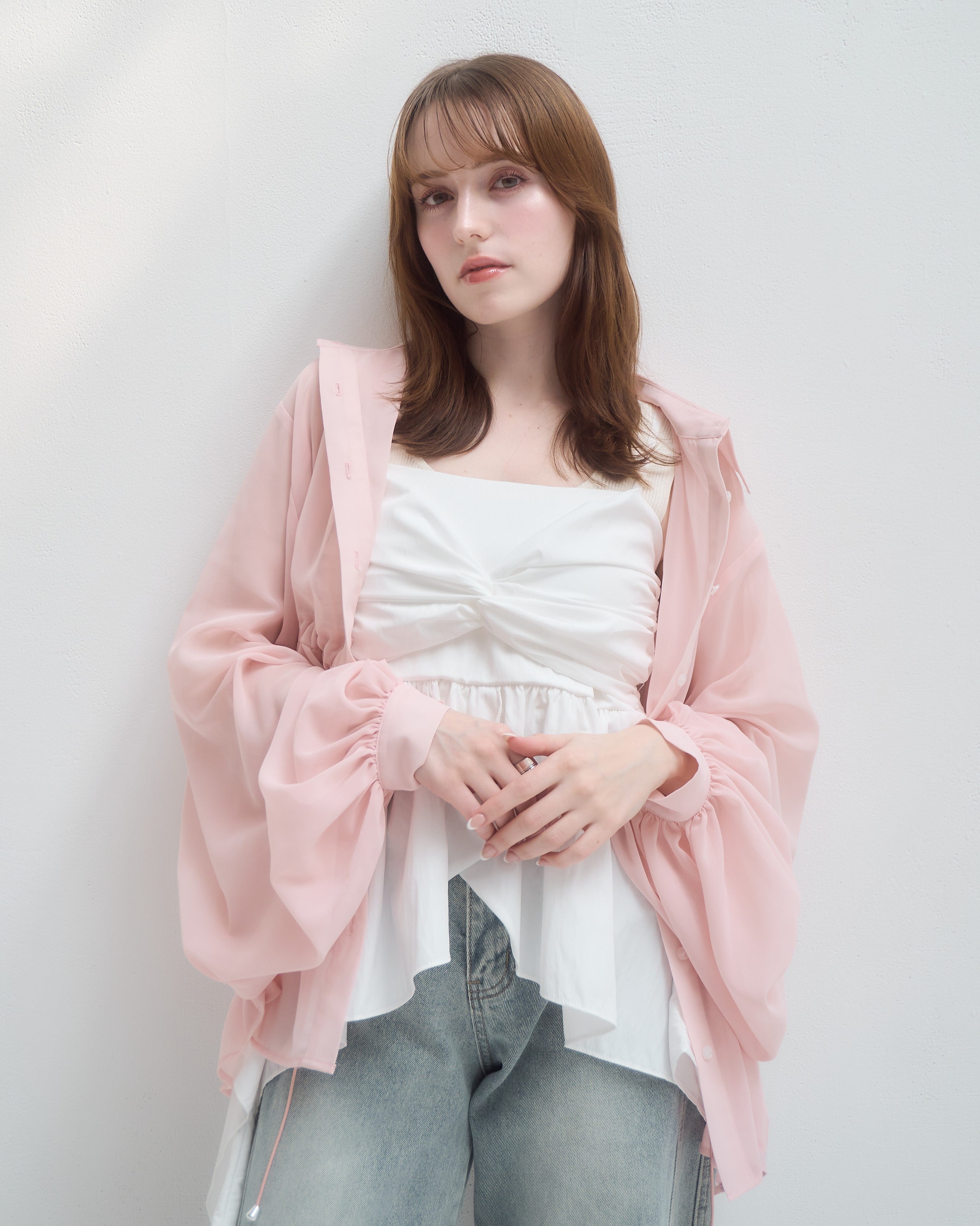 model:160cm/ピンク