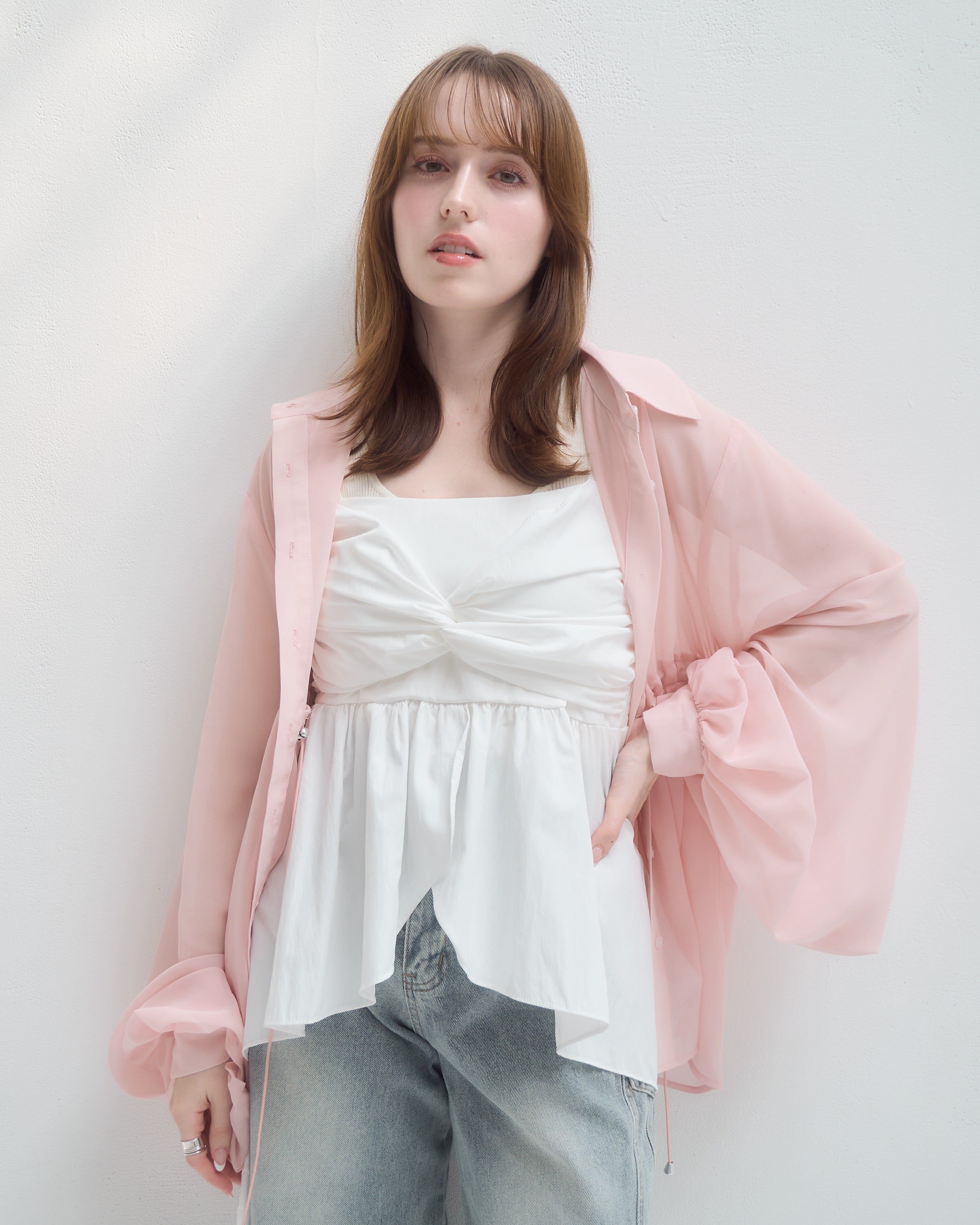 model:160cm/ピンク