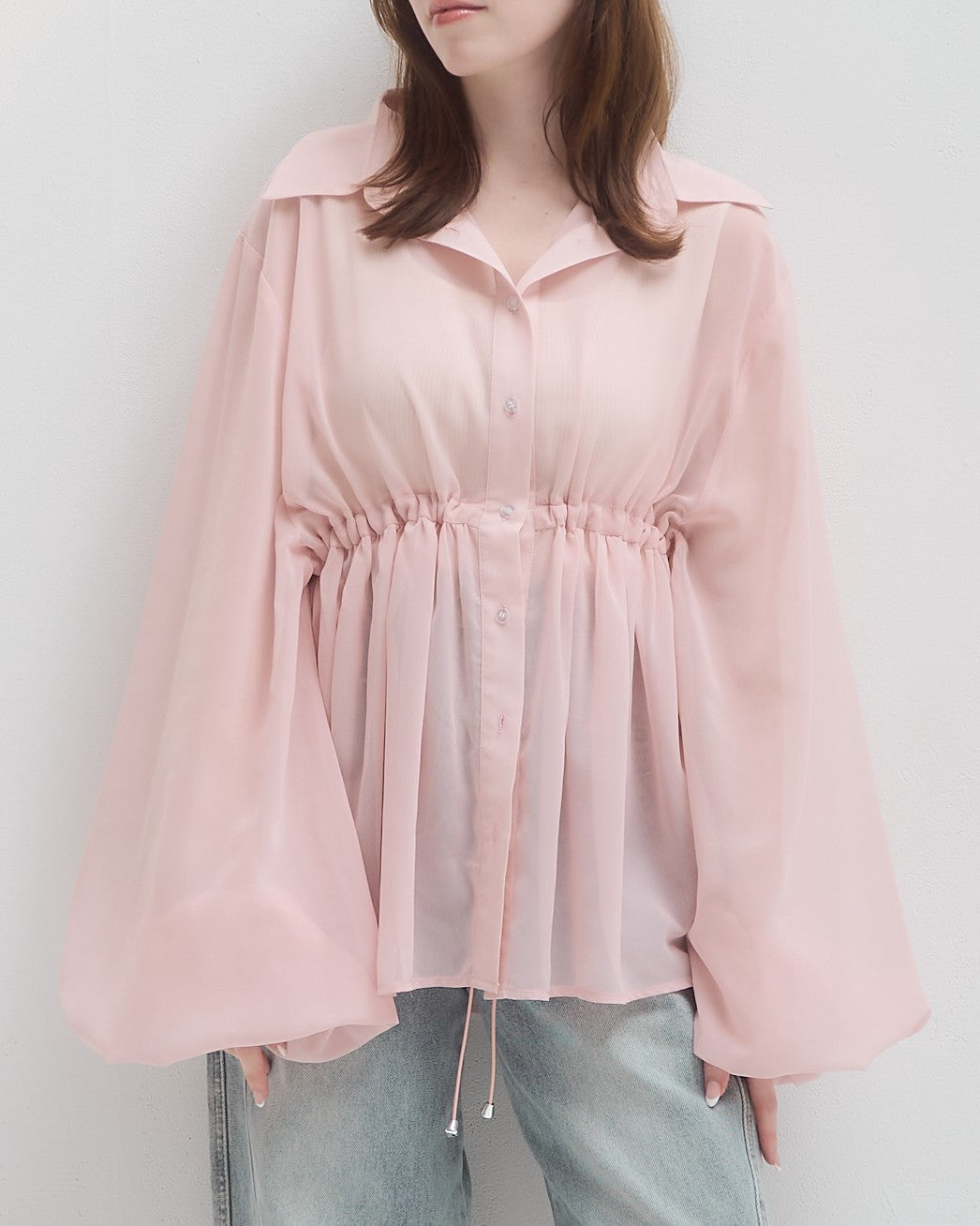 model:160cm/ピンク