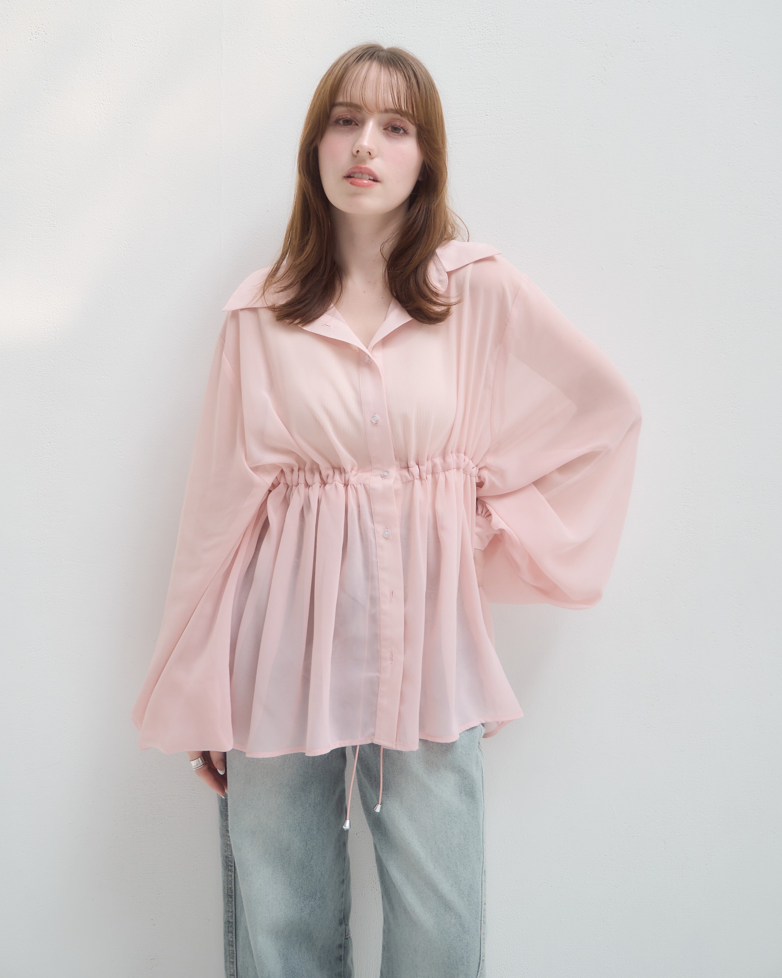 model:160cm/ピンク