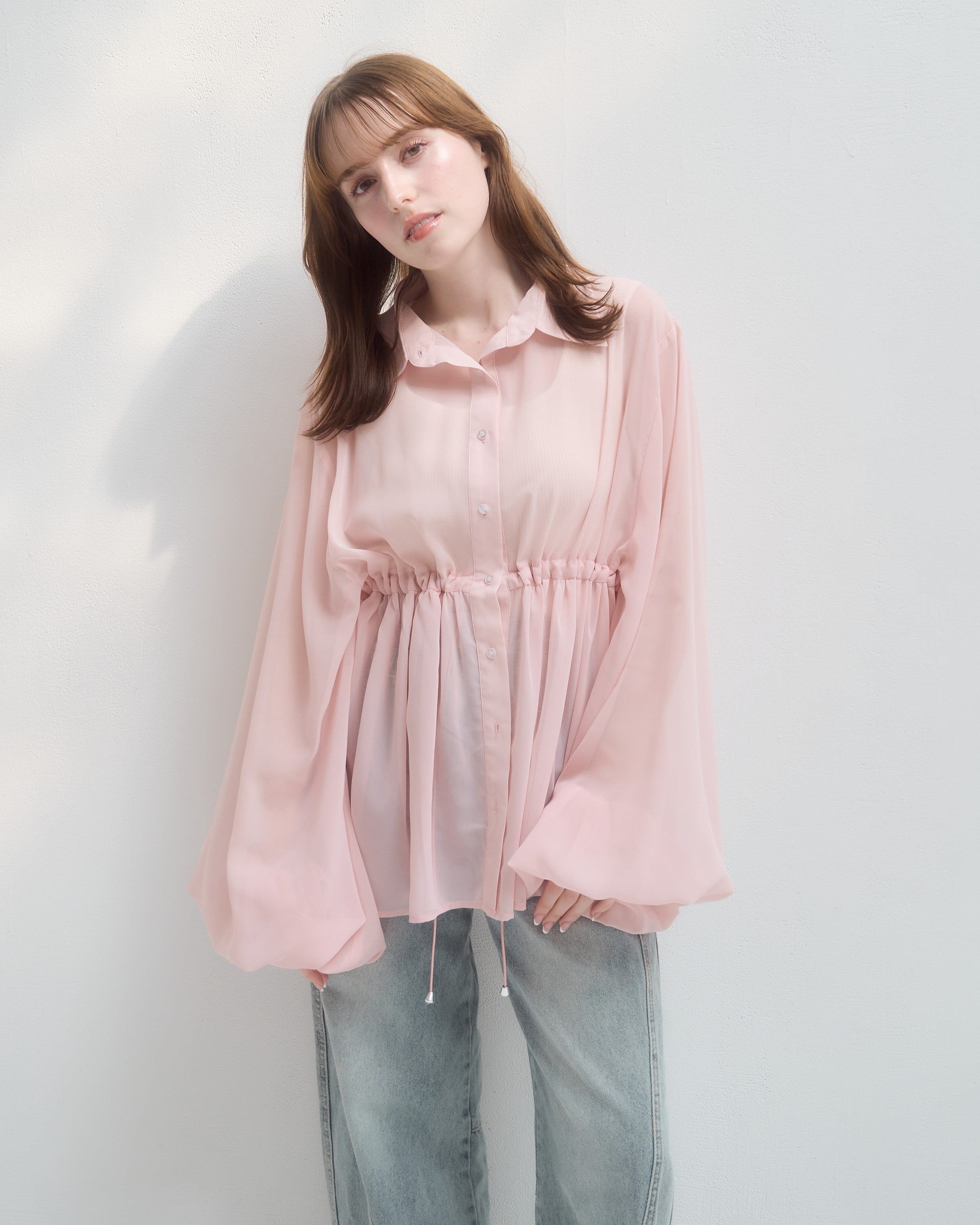 model:160cm/ピンク