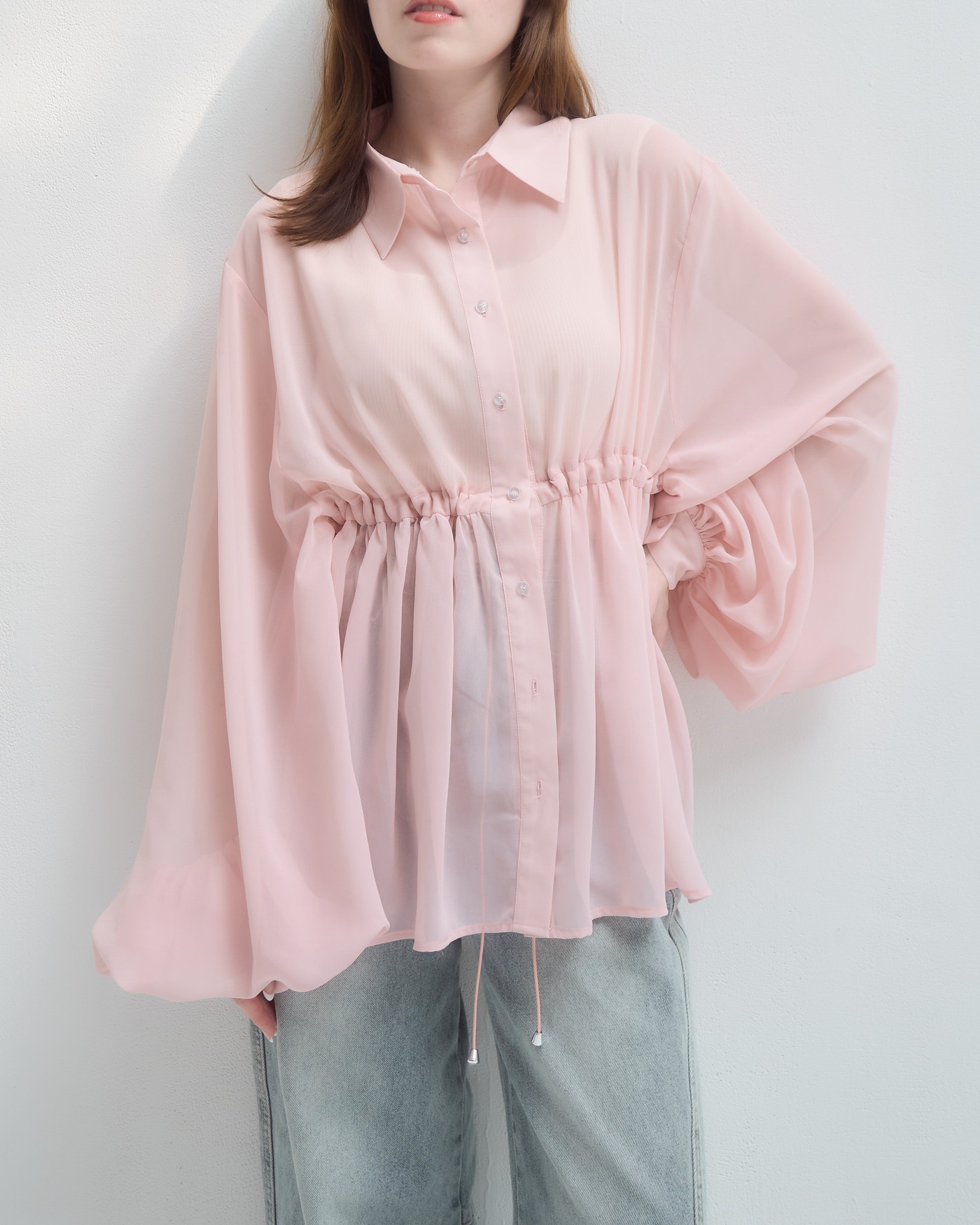 model:160cm/ピンク