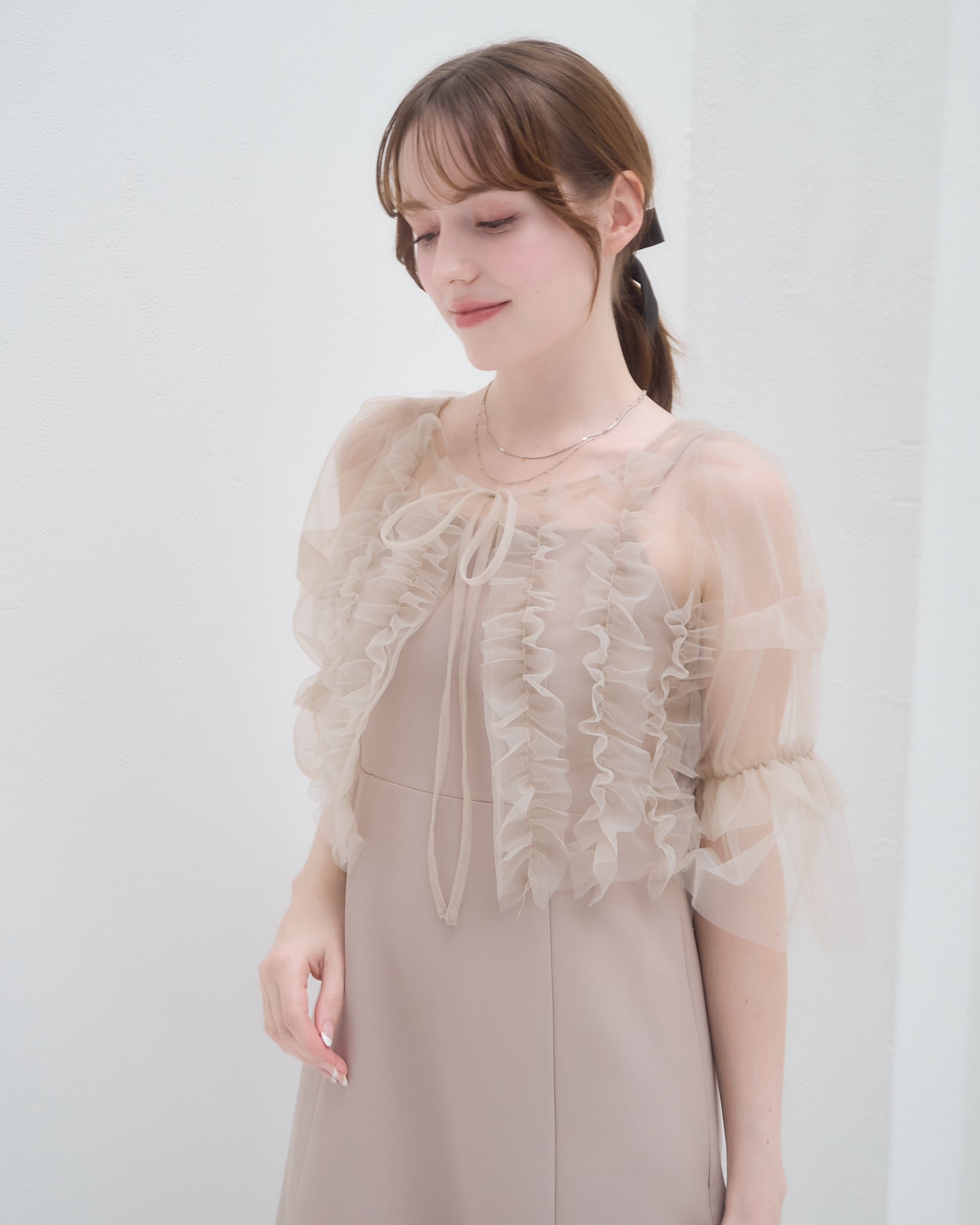 薄紗襯衫套禮服