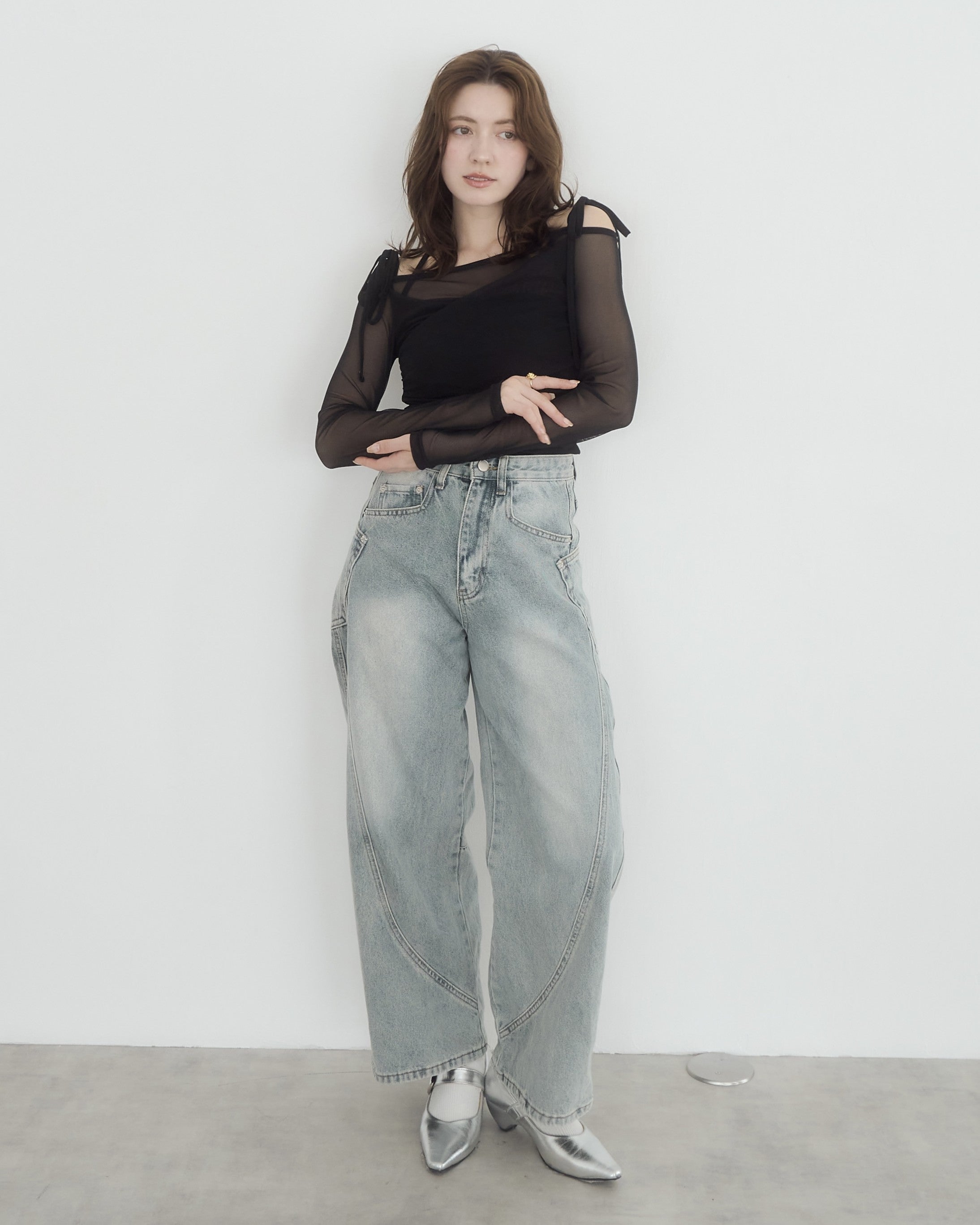 model:155cm/ライトブルーS