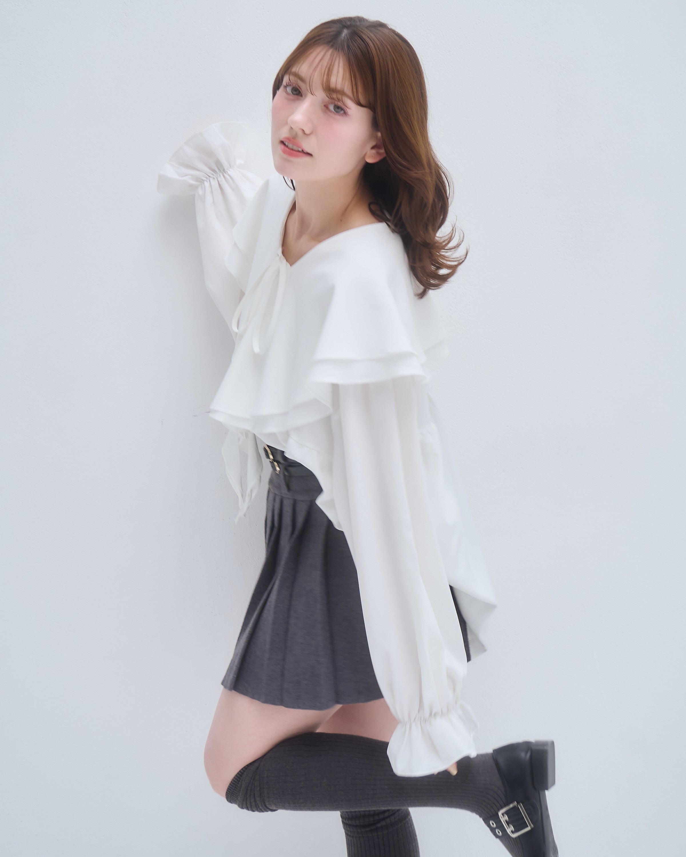 model:155cm/アイボリー