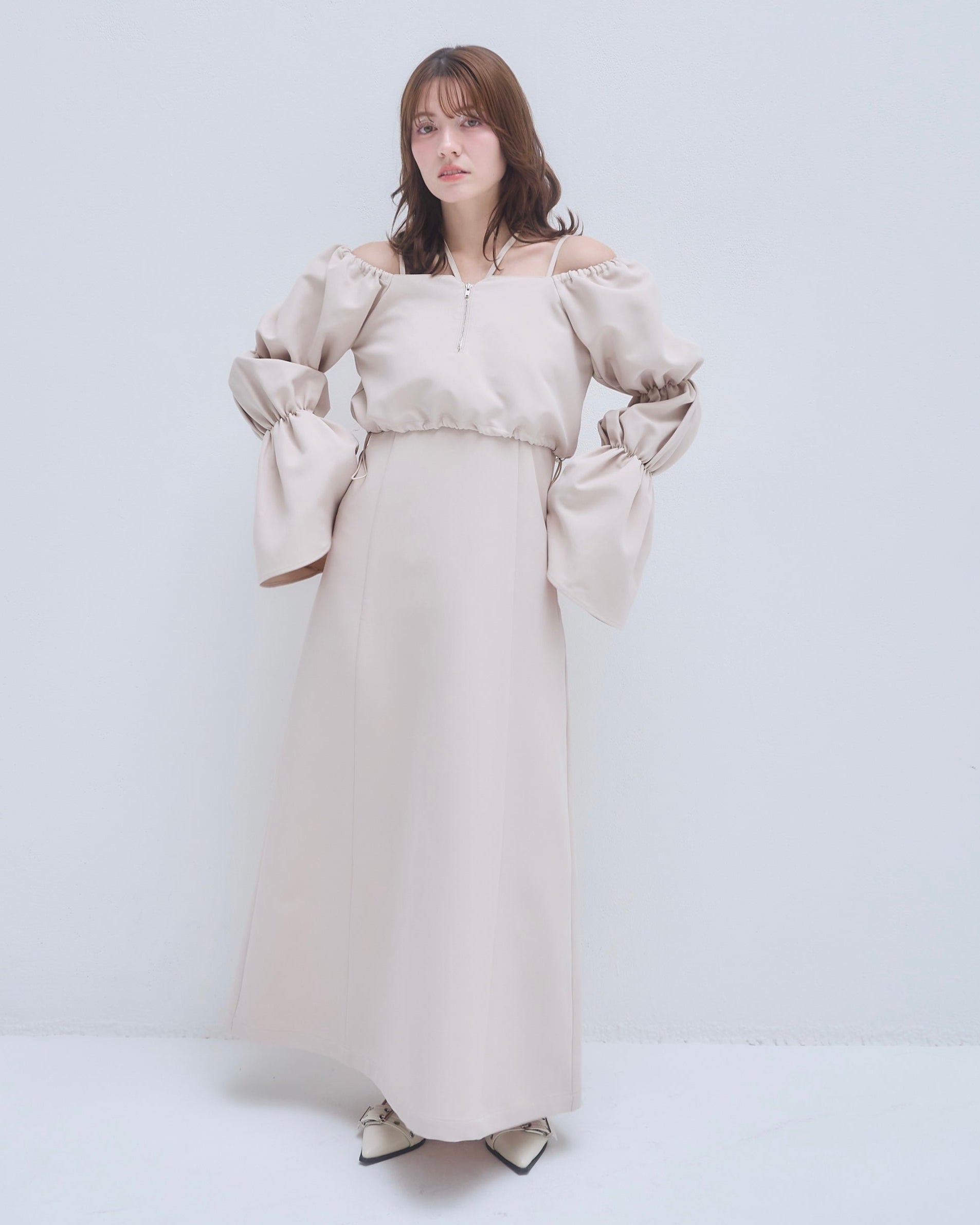 model:155cm/ベージュS