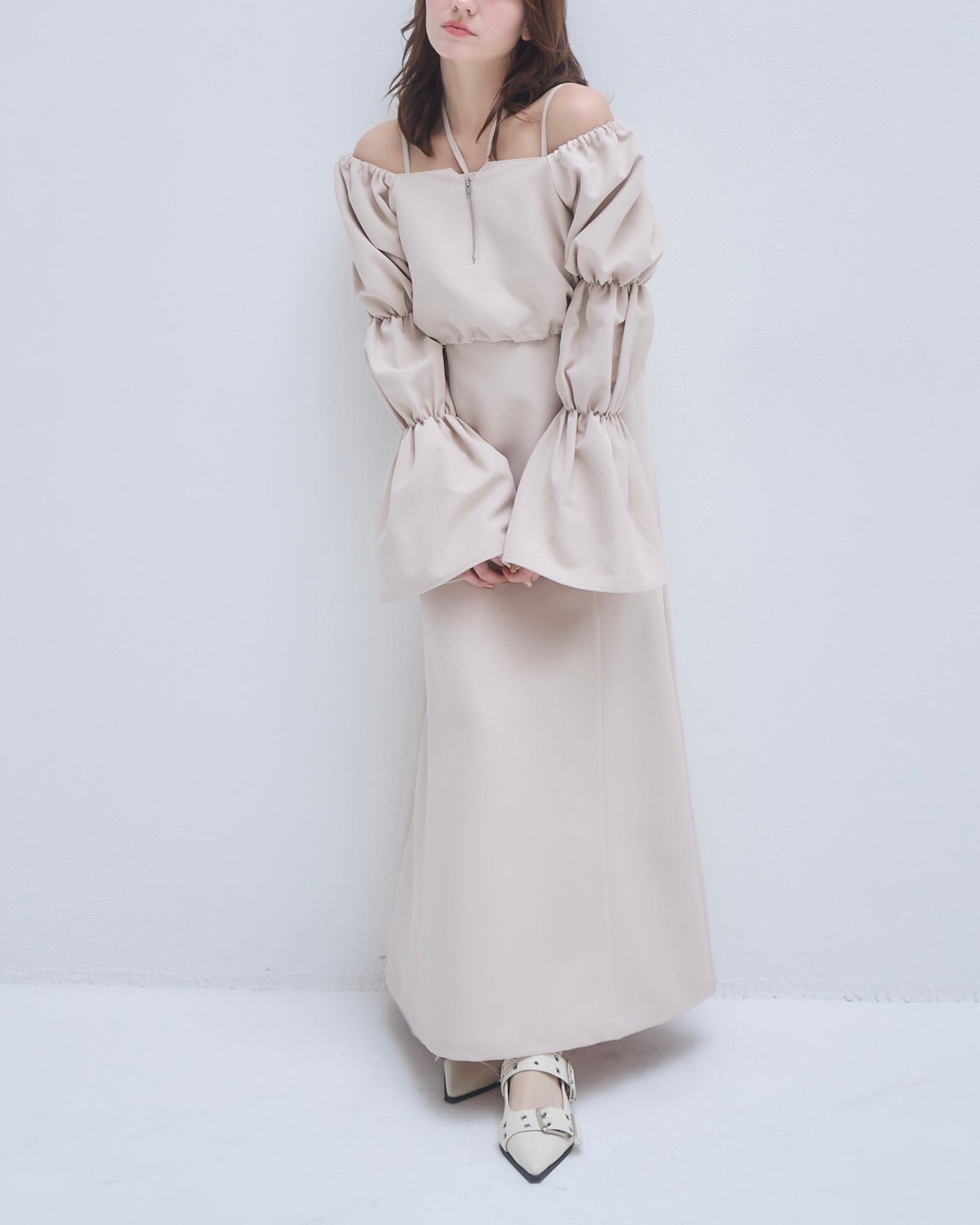 model:155cm/ベージュS