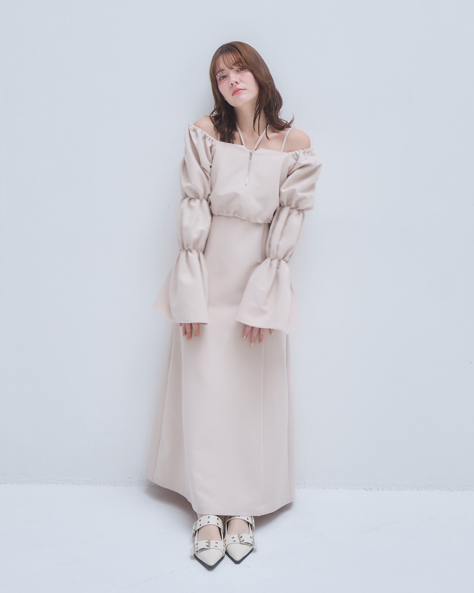 model:155cm/ベージュS