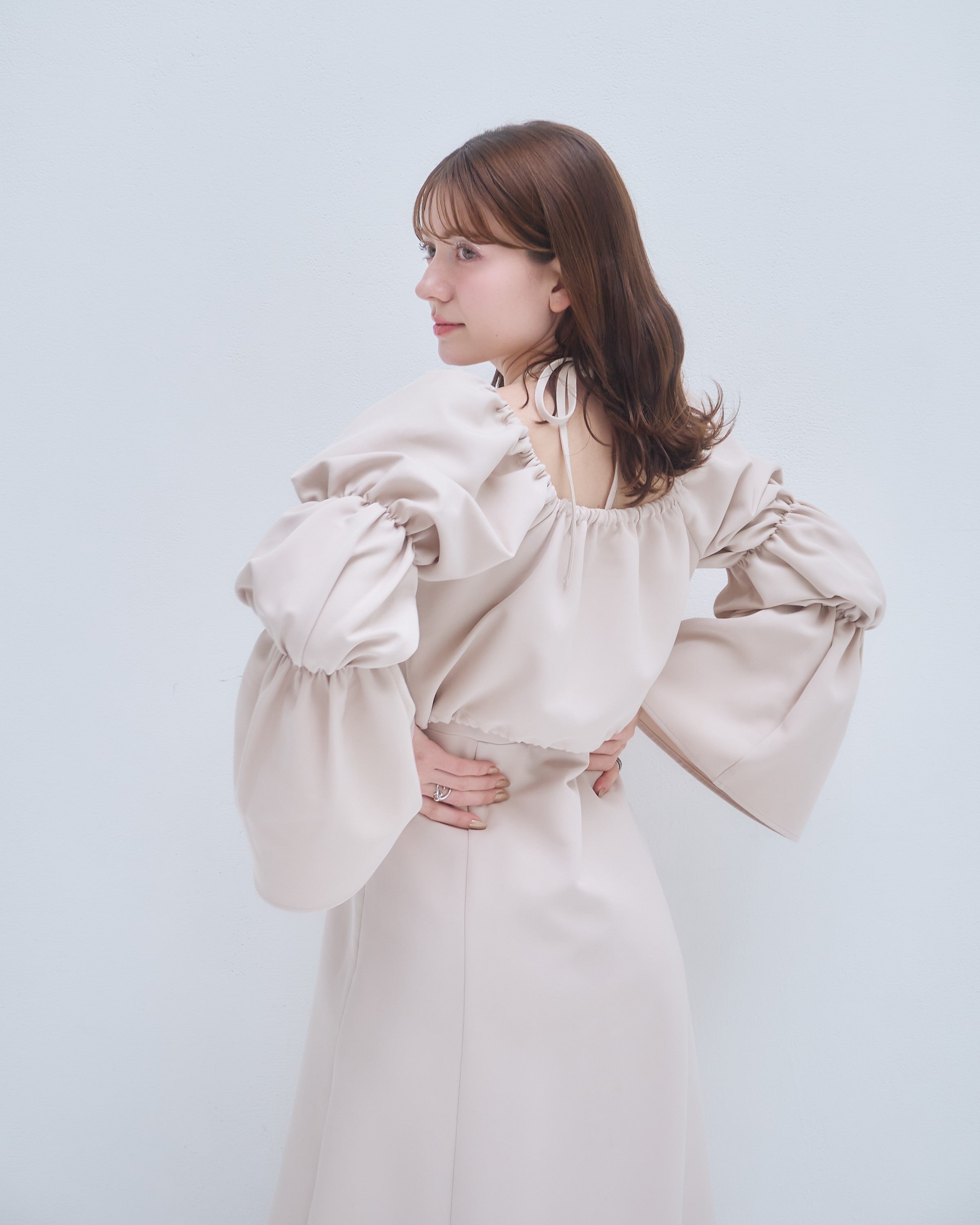 model:155cm/ベージュS