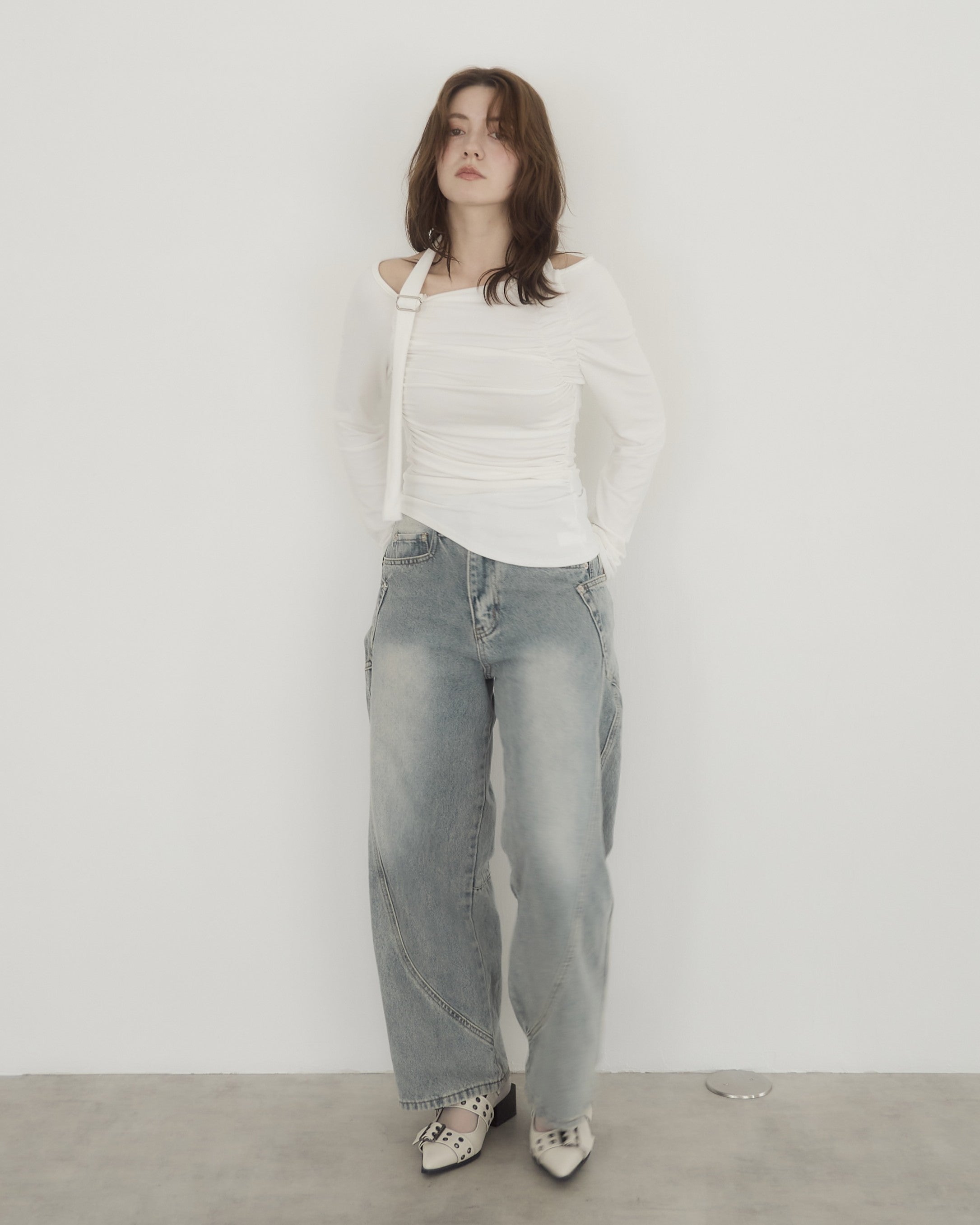 model:155cm/アイボリー