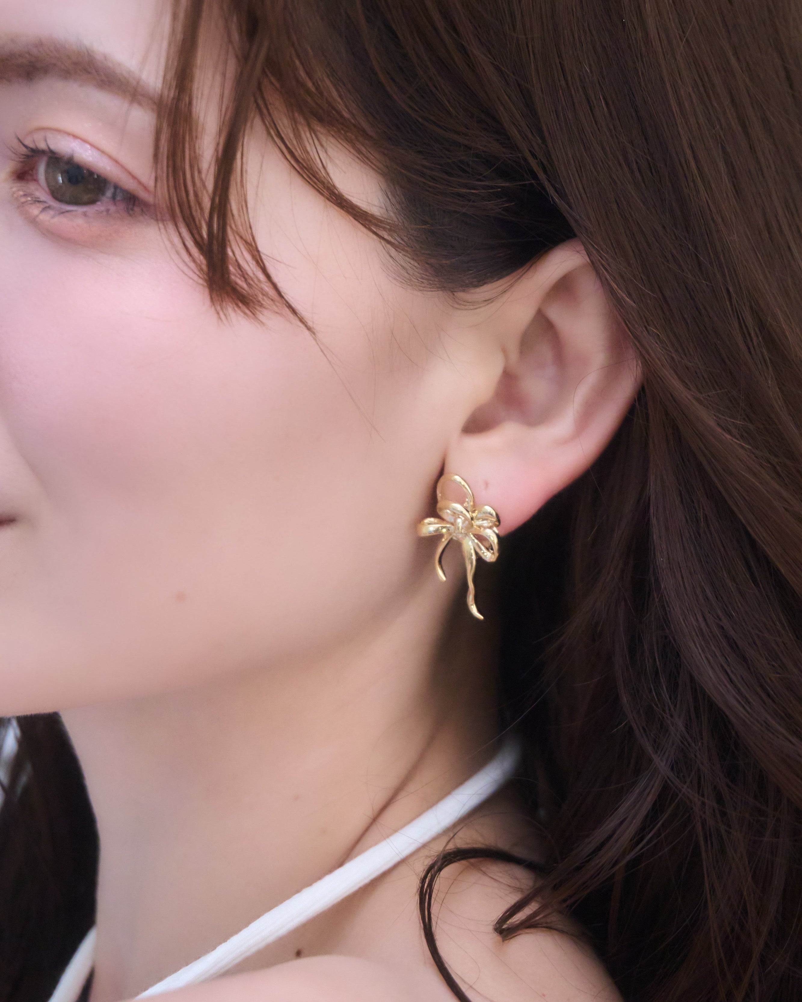 ニュアンスリボンイヤリング