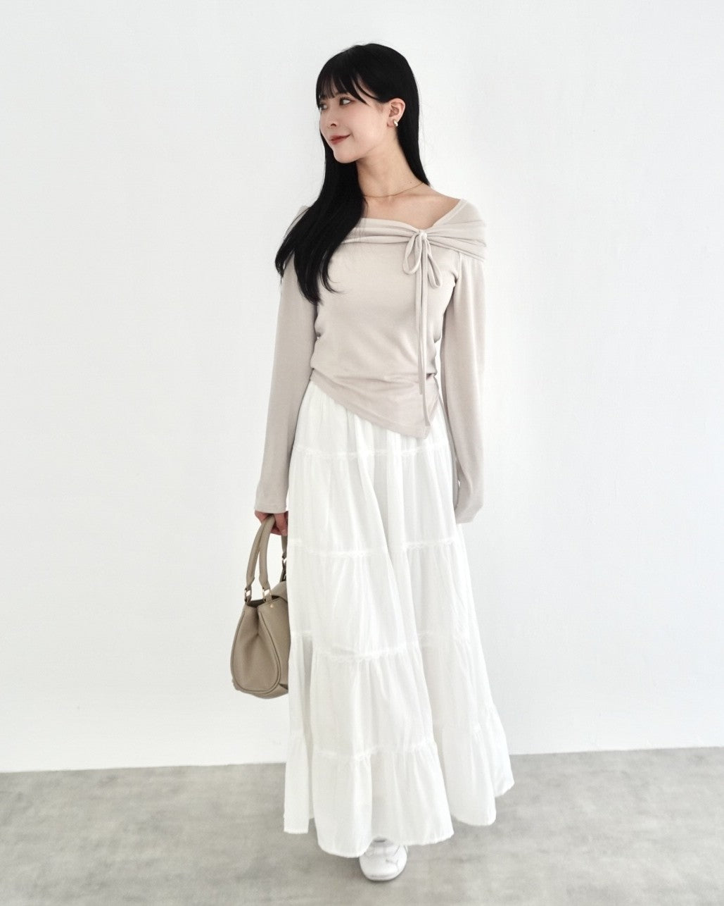 model:162cm/ベージュ