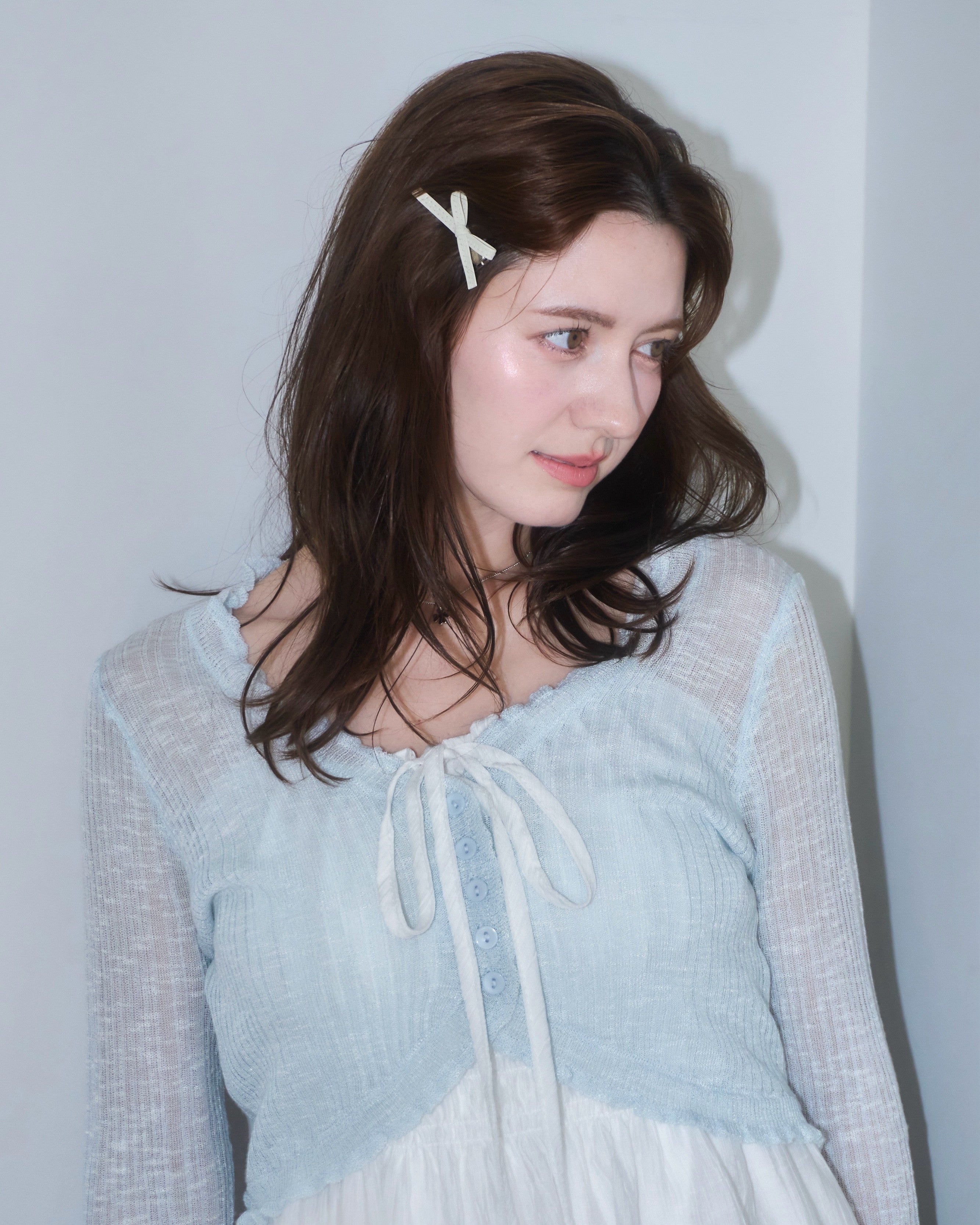 Leather Ribbon Hair Clip