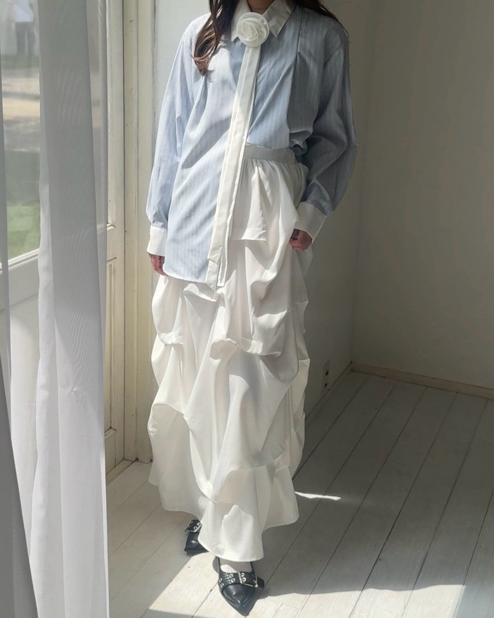 条纹杆衬衫