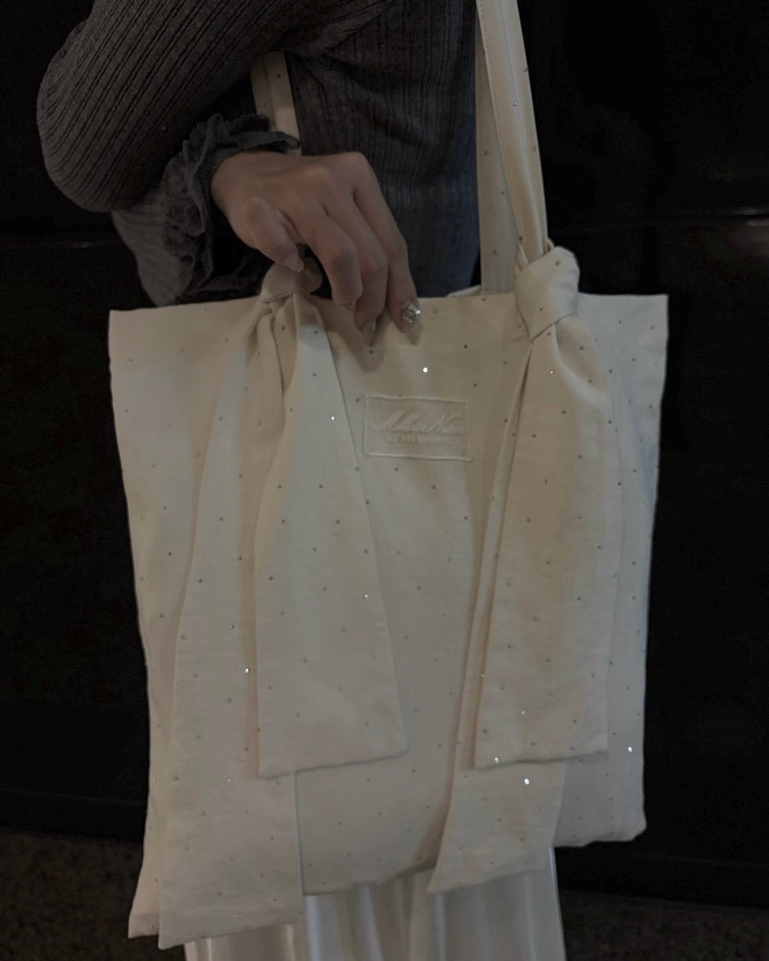 Bijou ribbon tote bag