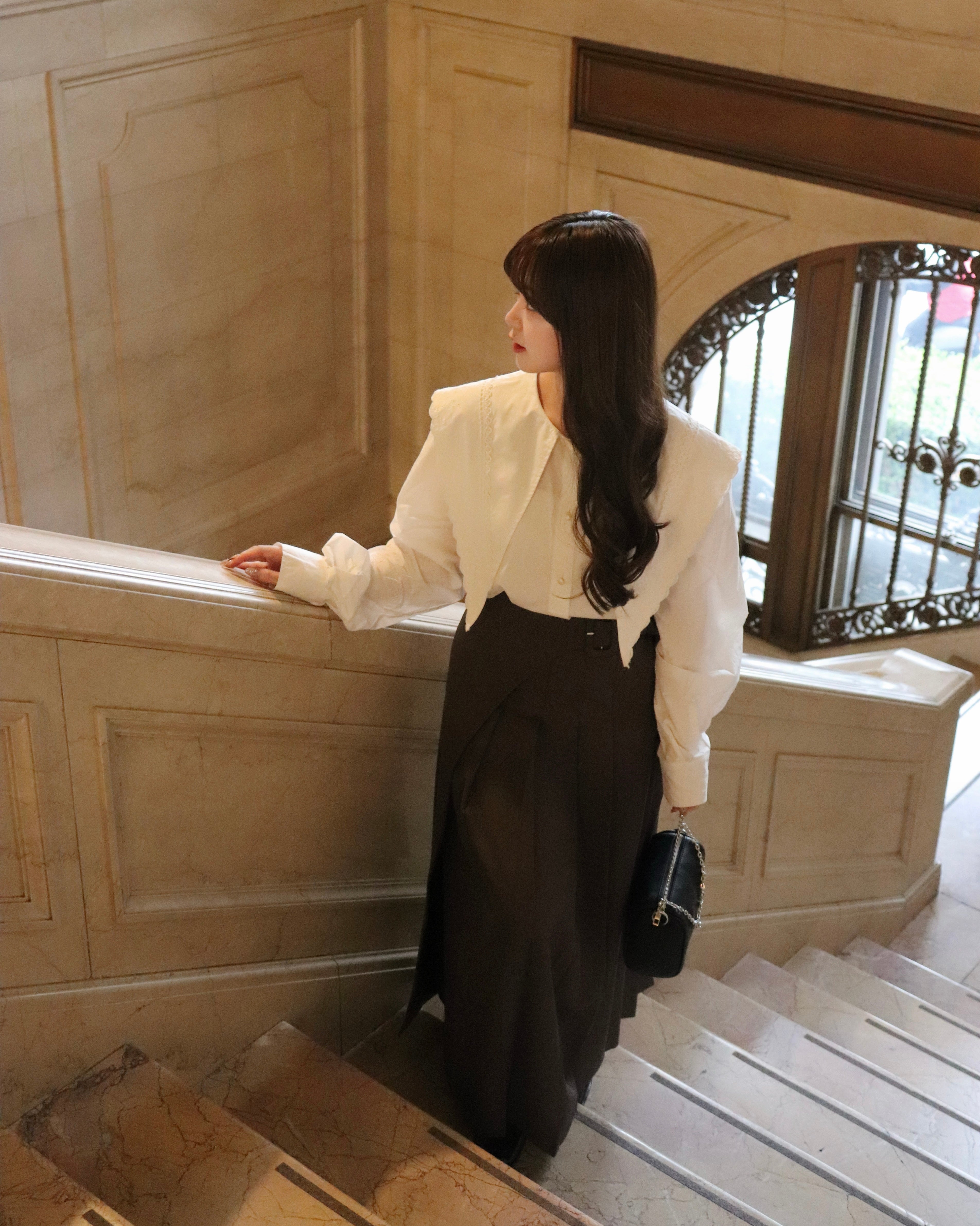 【予約】セーラーカラーシャツワンピース