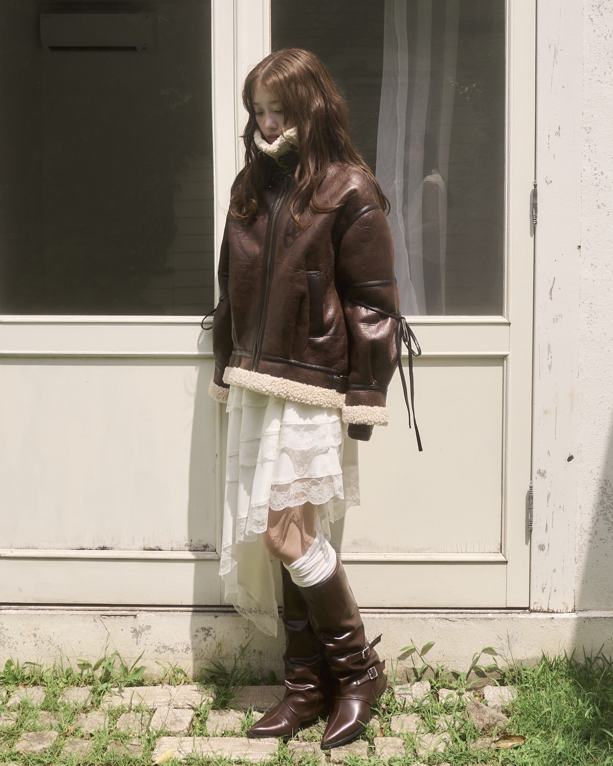 アシメレーススカート