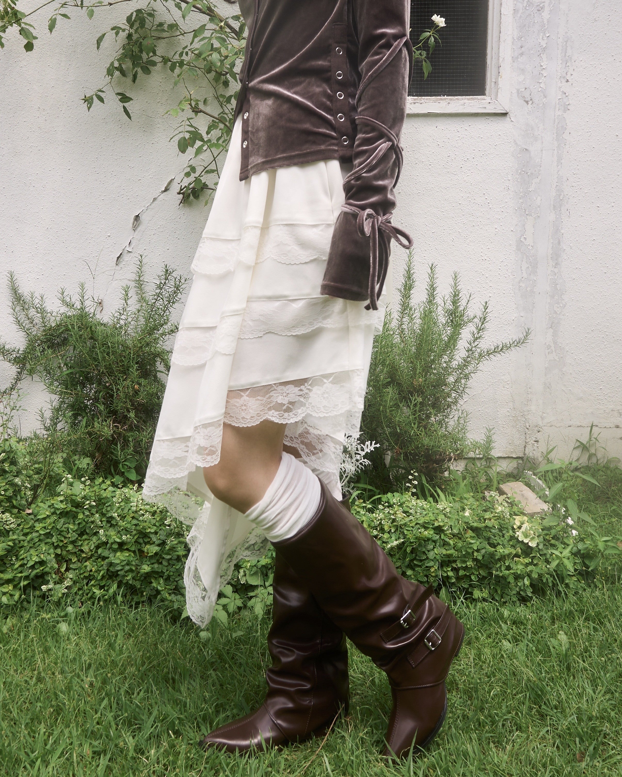 アシメレーススカート