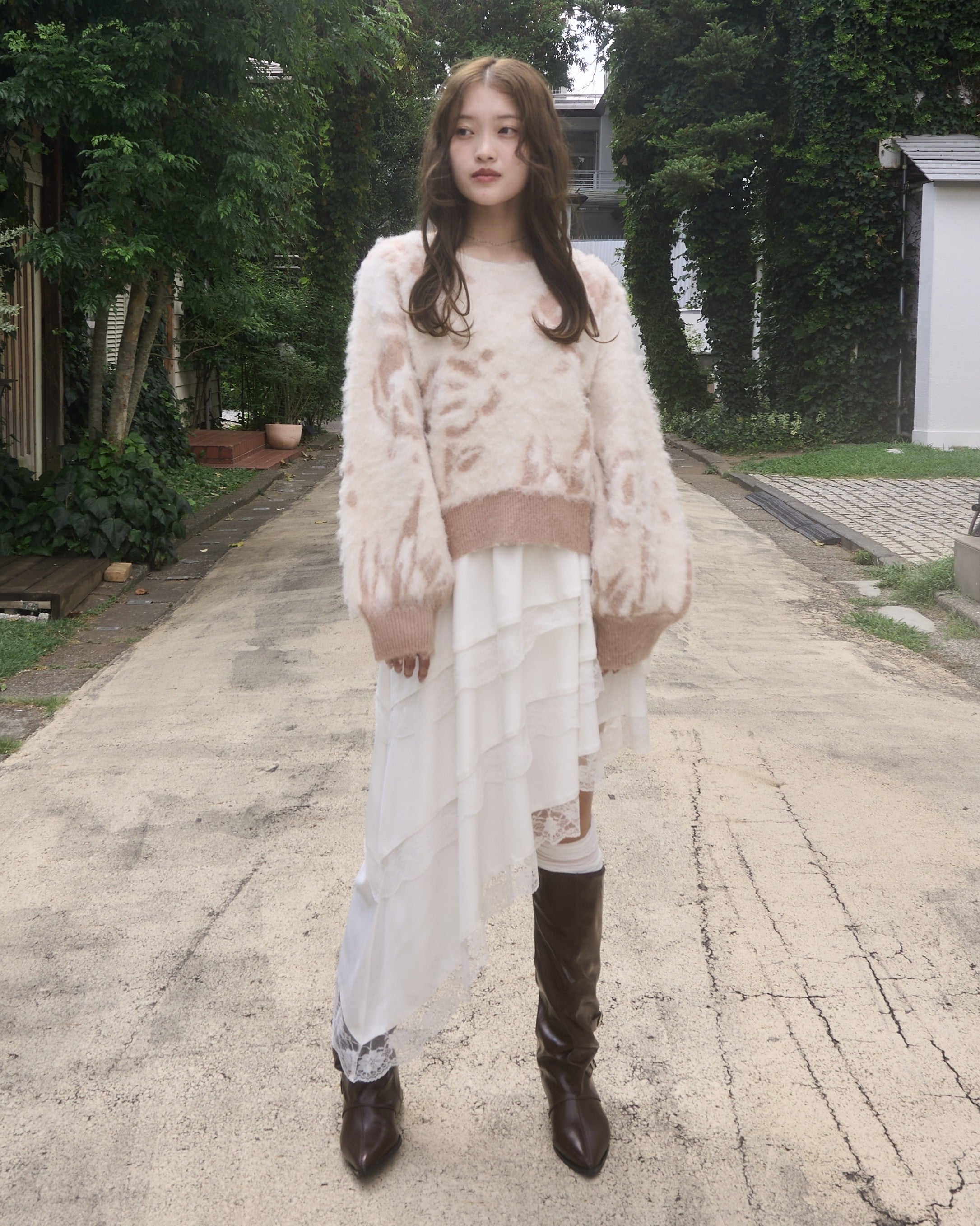 アシメレーススカート