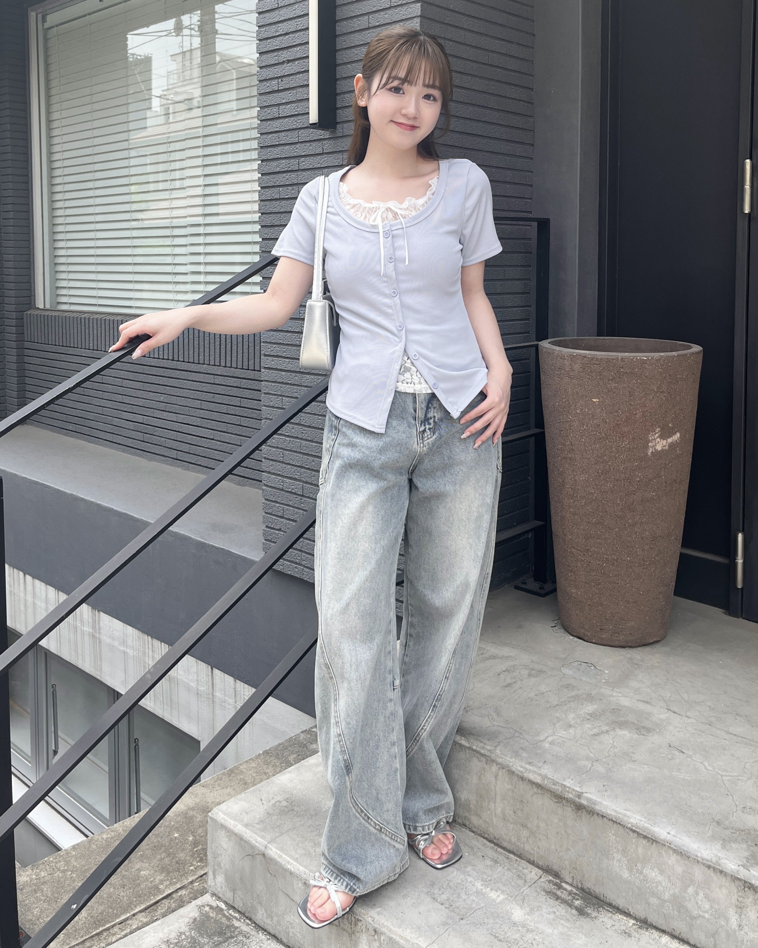 蕾絲分層上衣