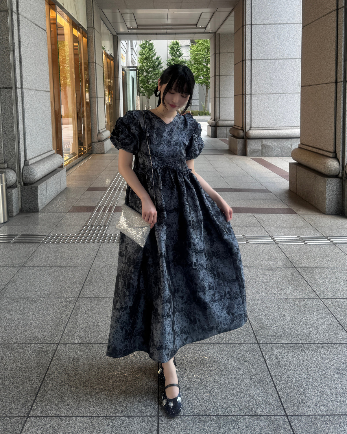 【予約】ビジューフラワーメリージェーンシューズ