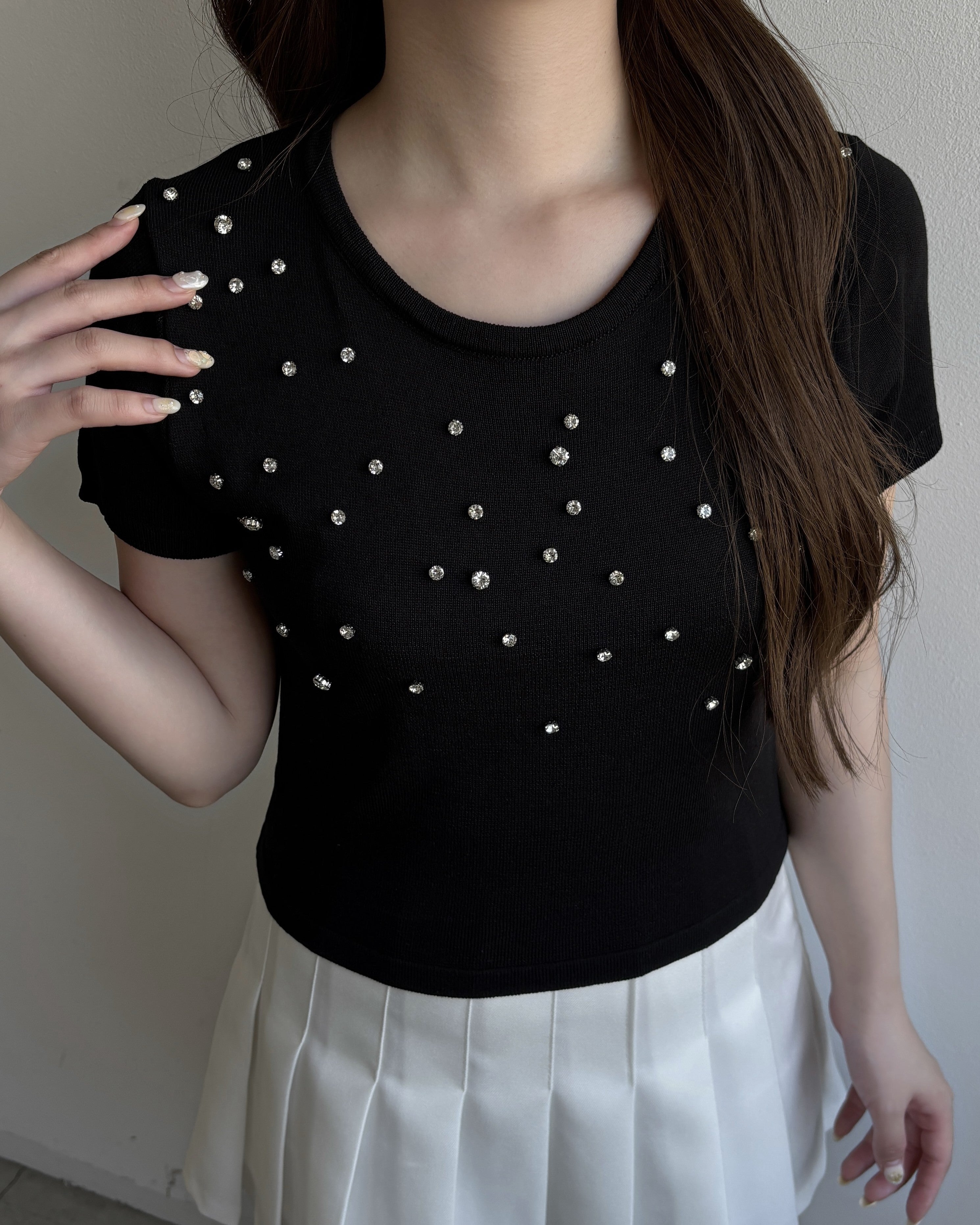 Bijou cropped T-shirt