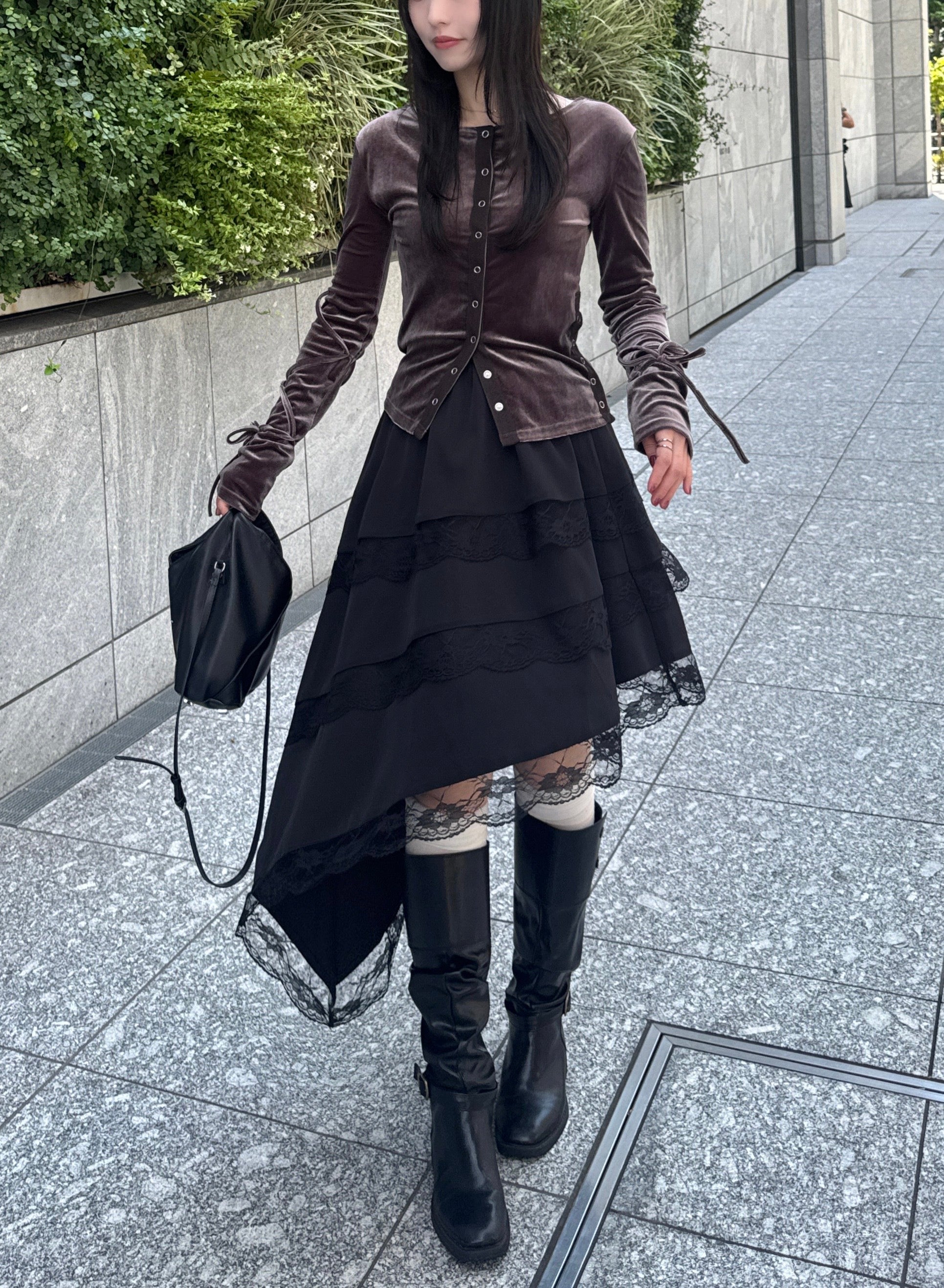 アシメレーススカート