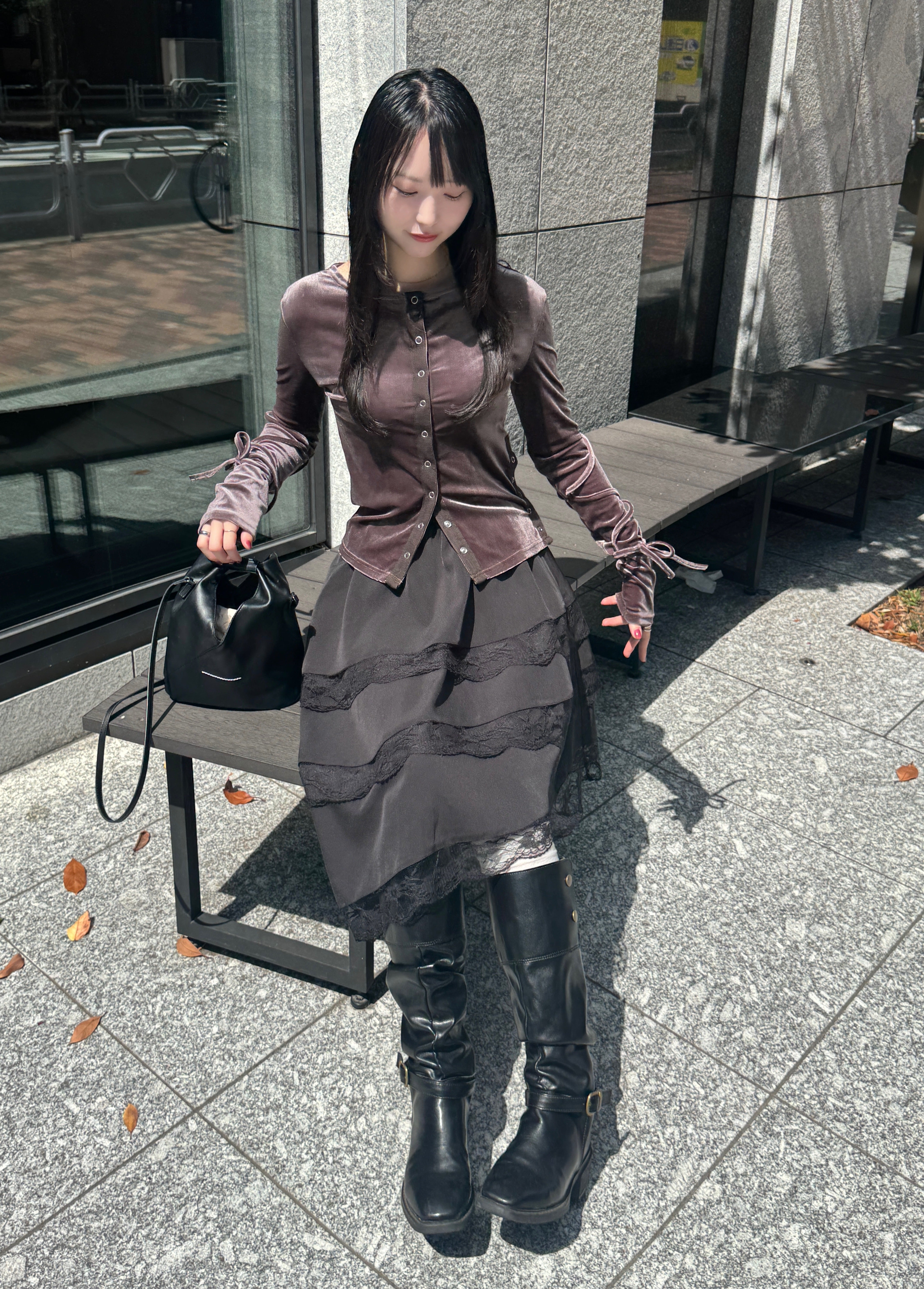 アシメレーススカート