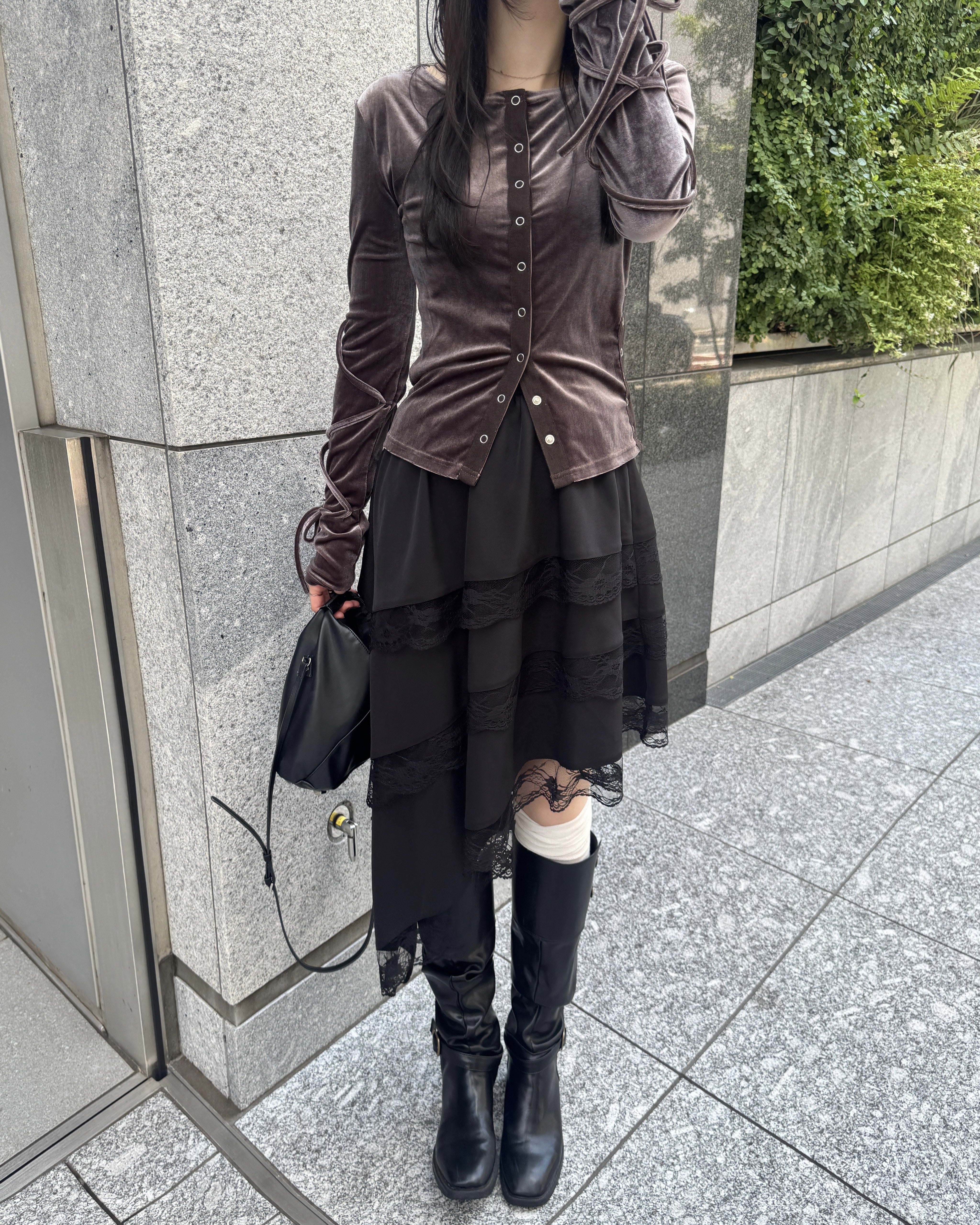 アシメレーススカート