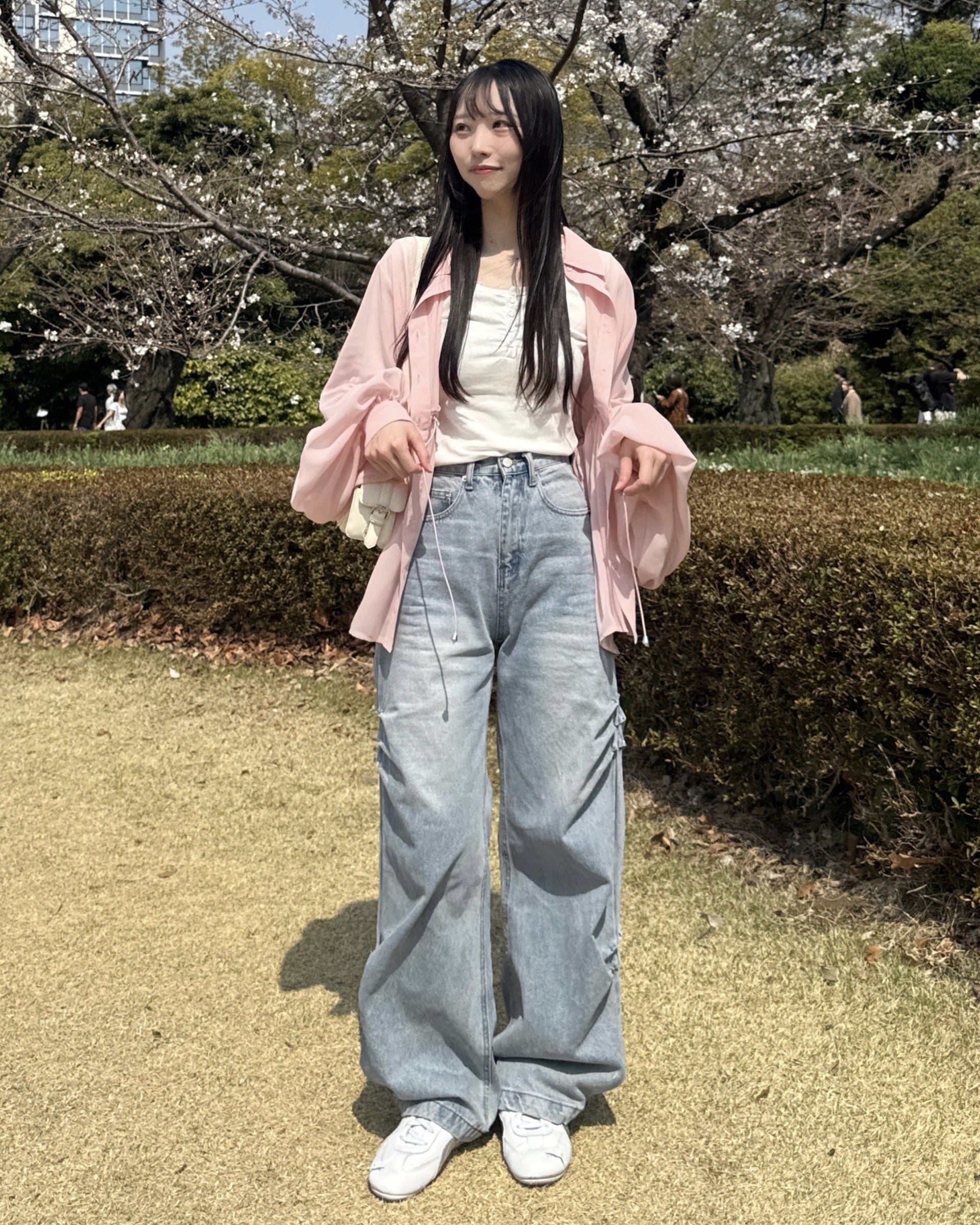 model:162cm/ピンク