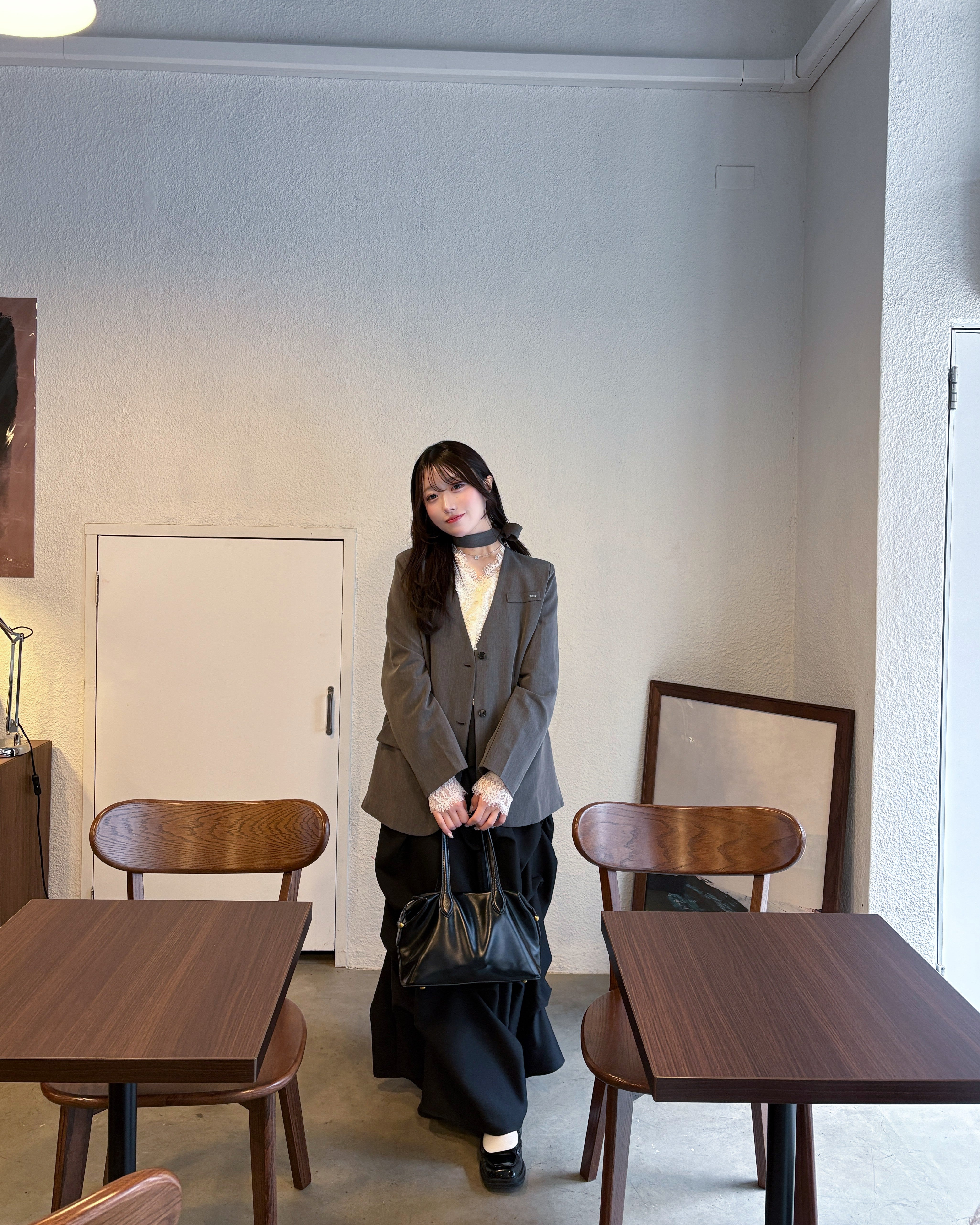 レースドッキングカーディガン