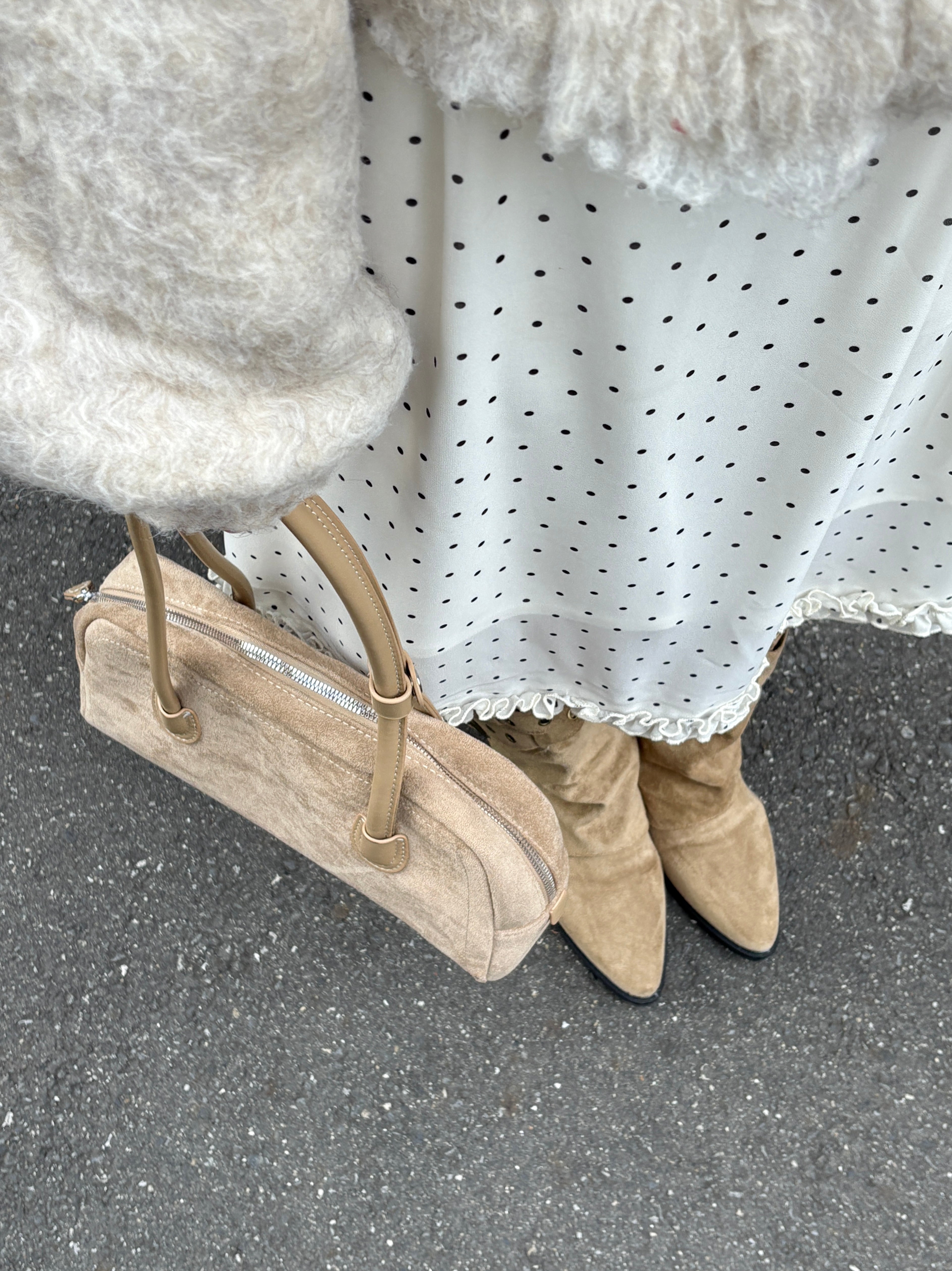 【一部予約】チェック&ドットシアーフリルスカート