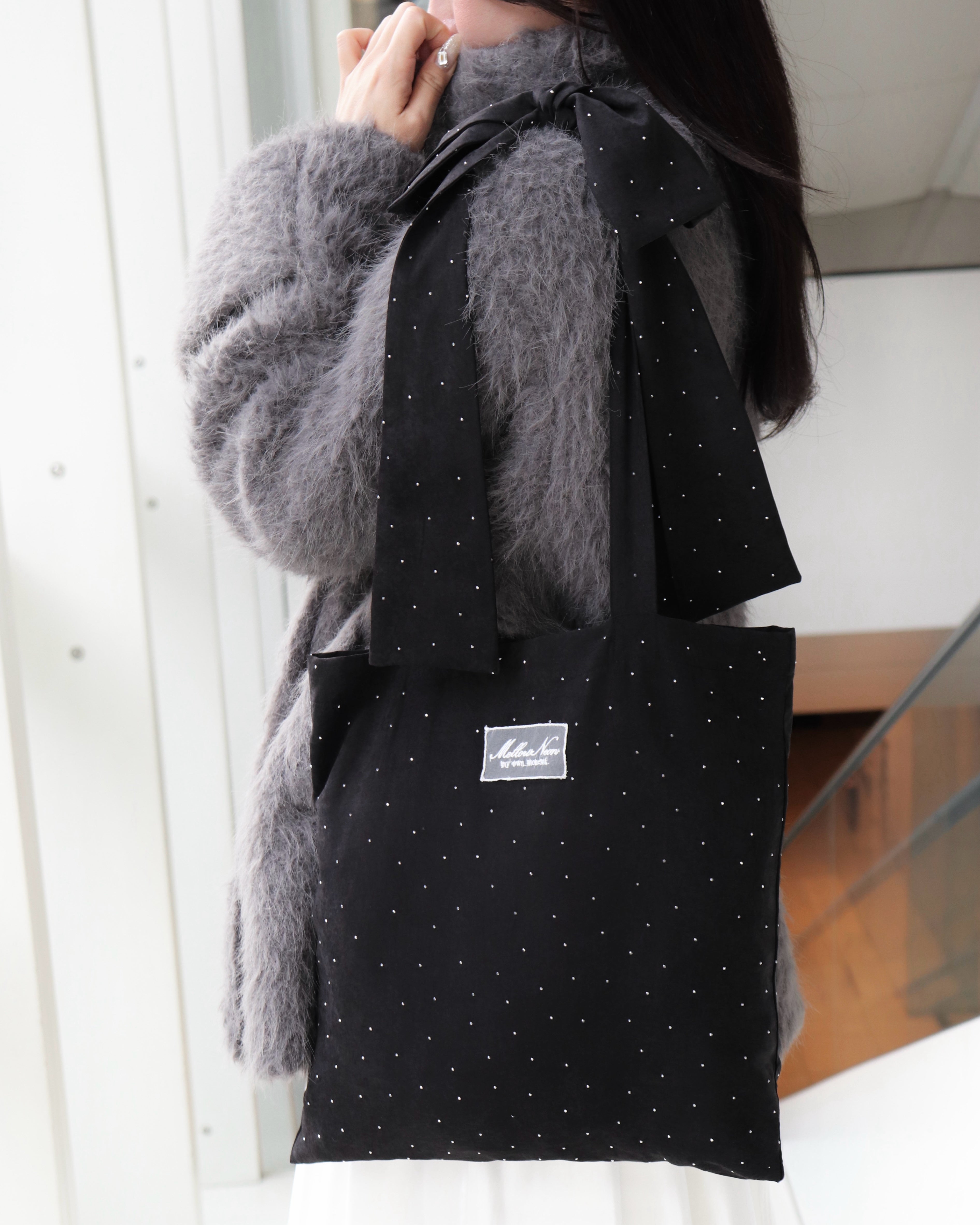 Bijou ribbon tote bag