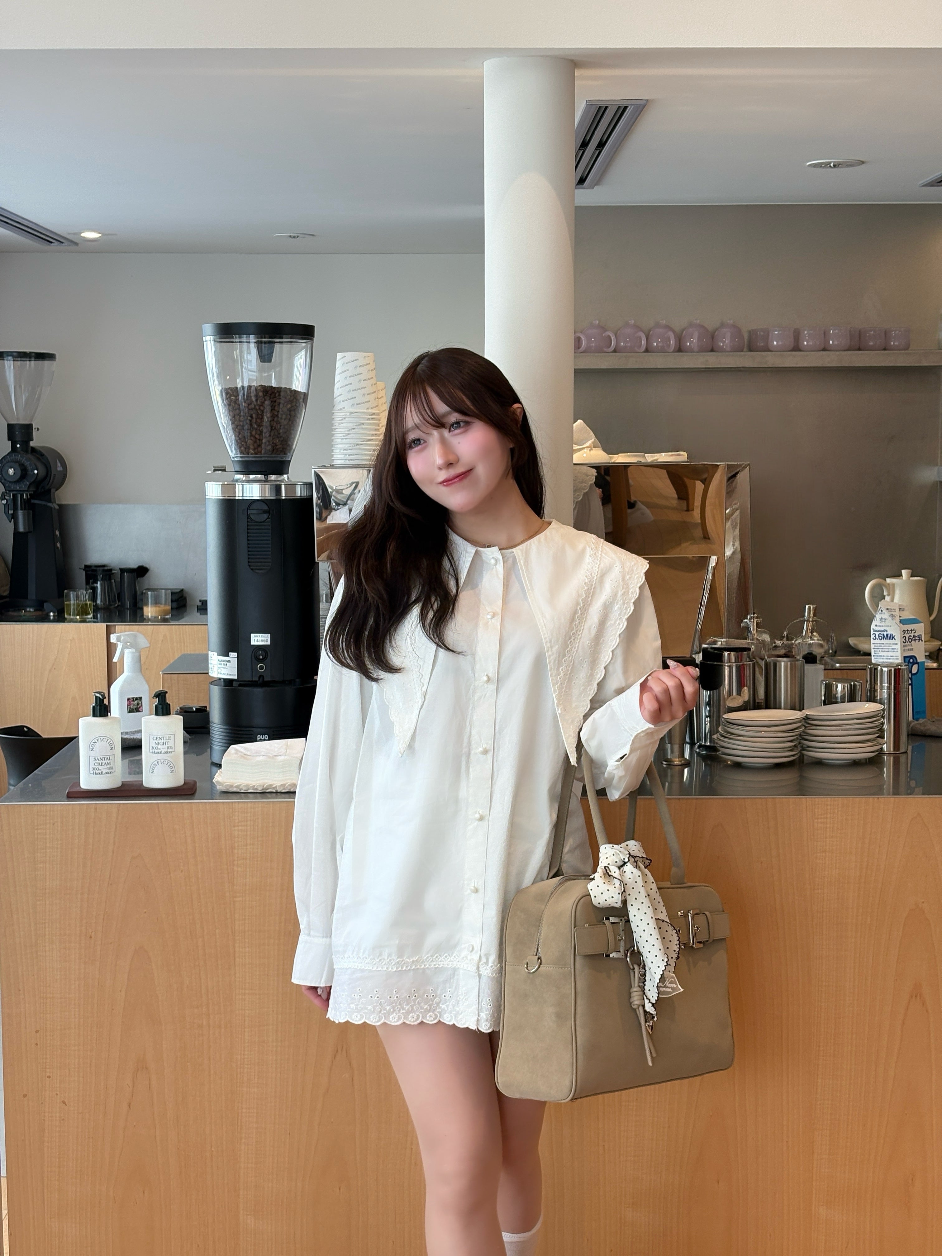 【予約】セーラーカラーシャツワンピース