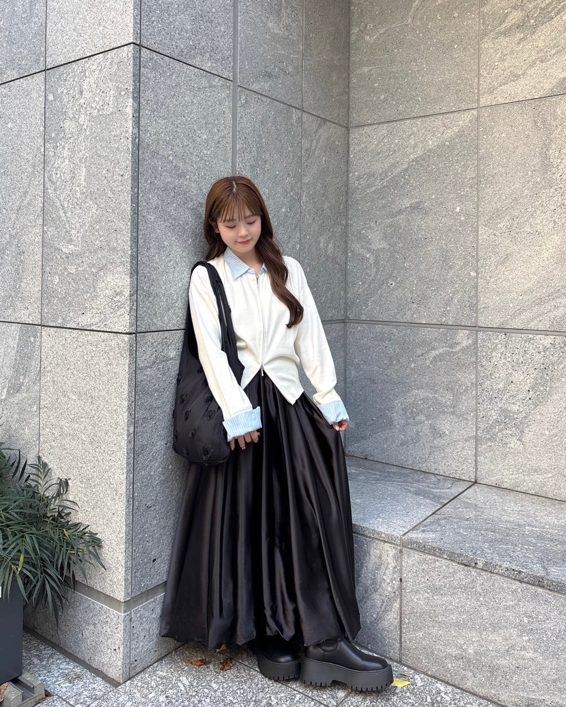 シャツレイヤードライクニット