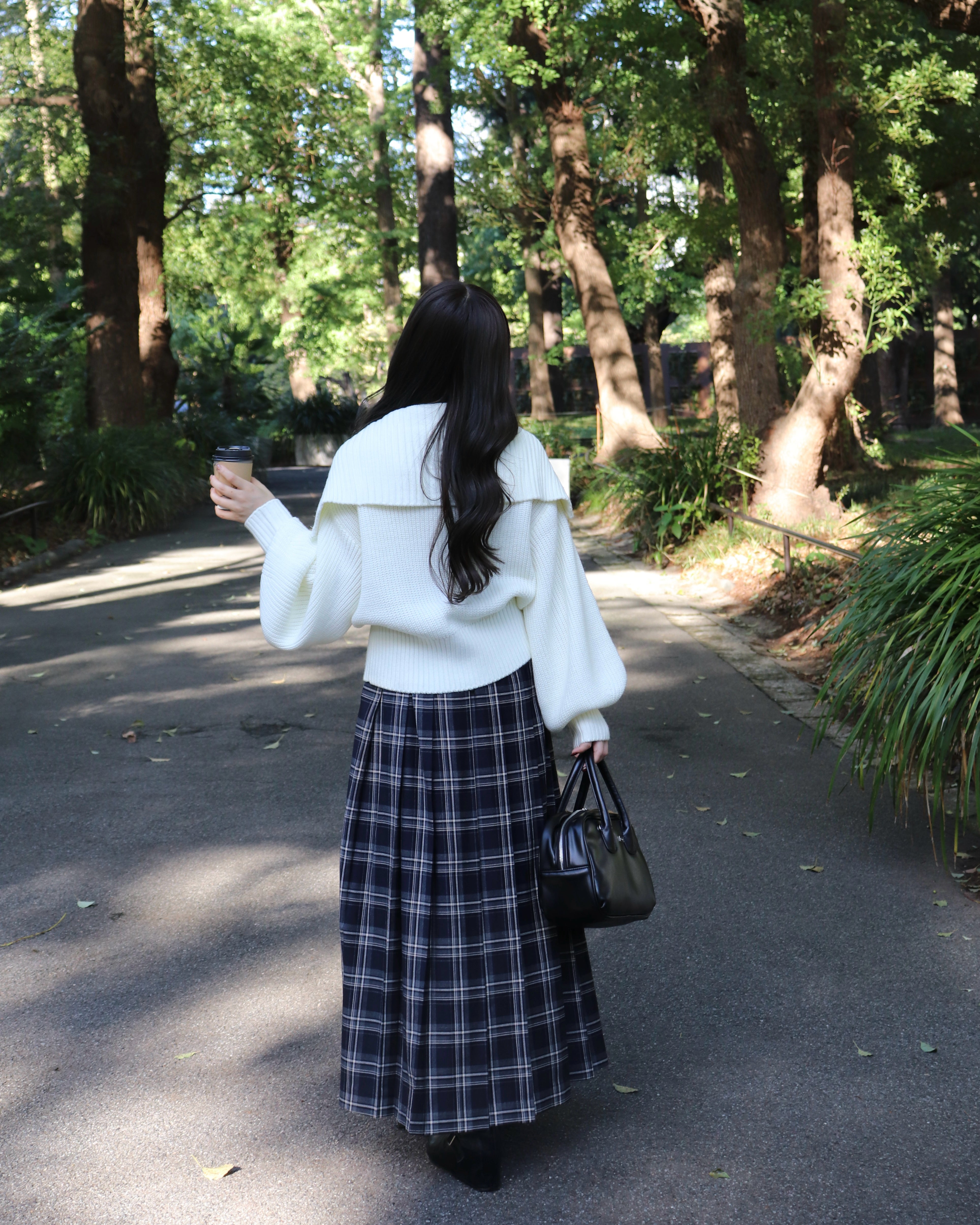 Tulle design 2-way zip knit