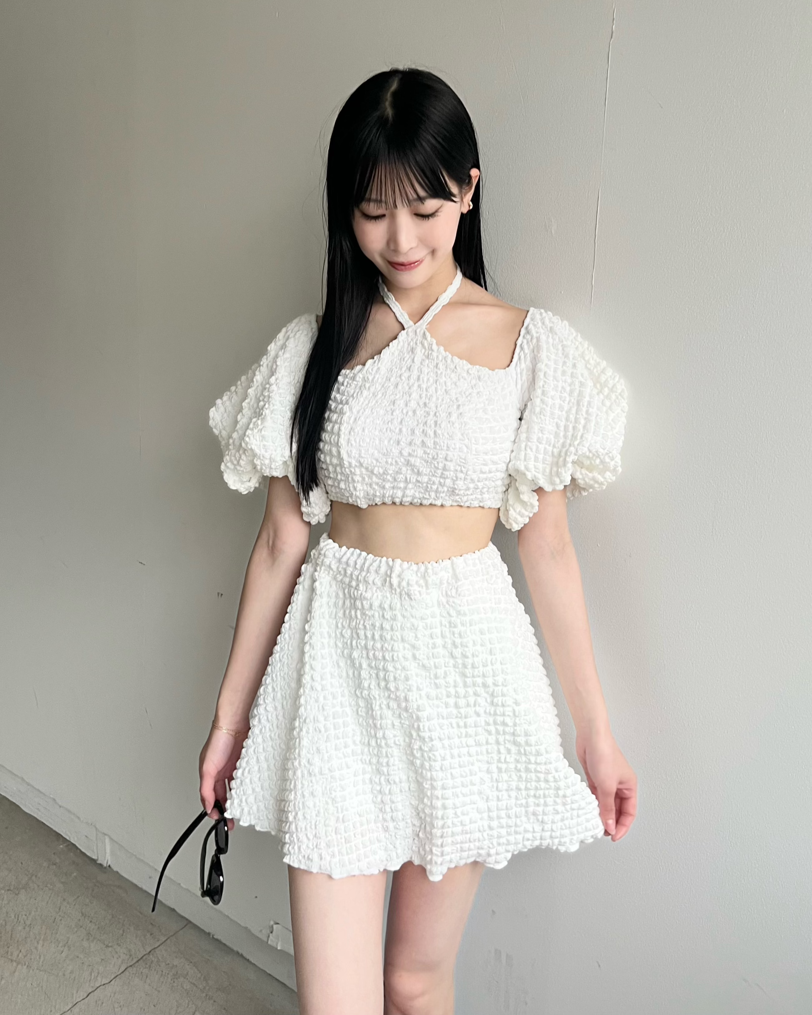 泡芙袖子泳衣