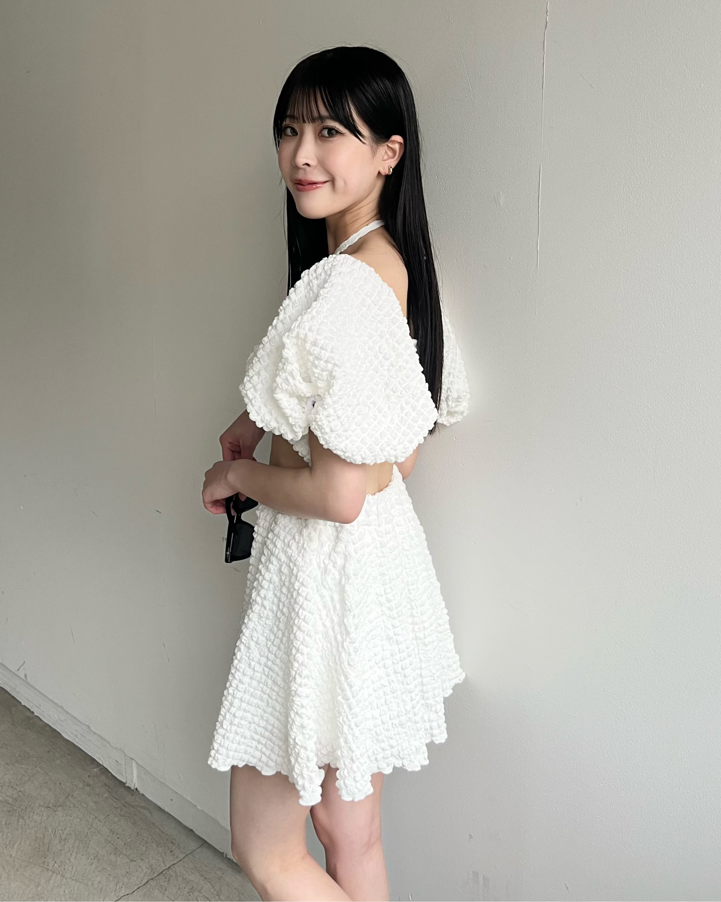 泡芙袖子泳衣