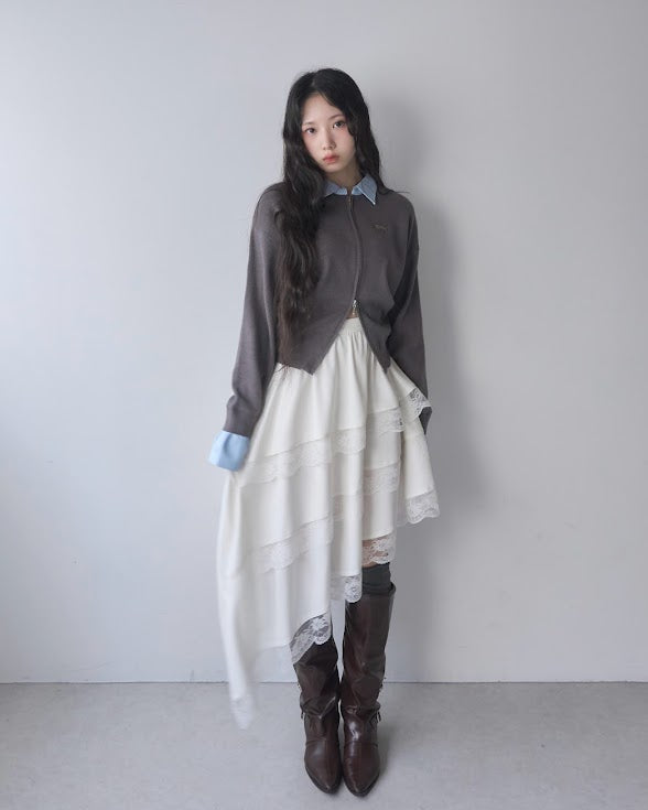 シャツレイヤードライクニット