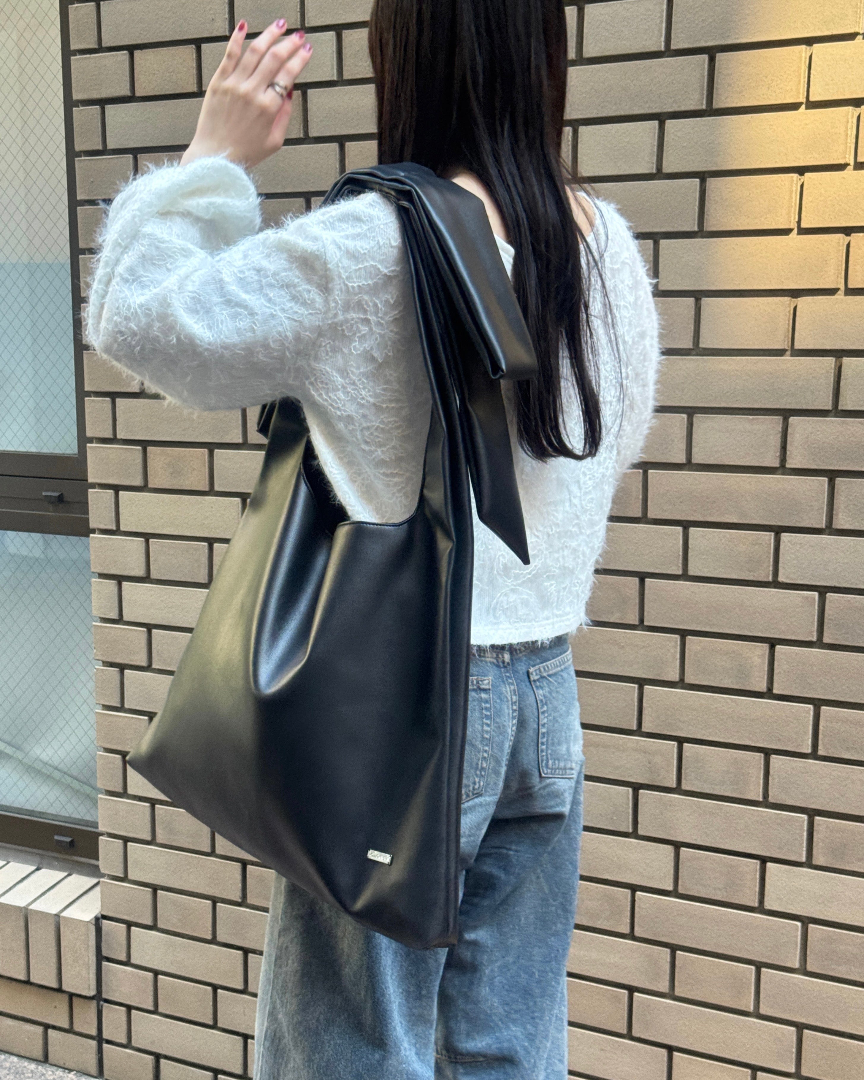 A4合皮リボントートバッグ