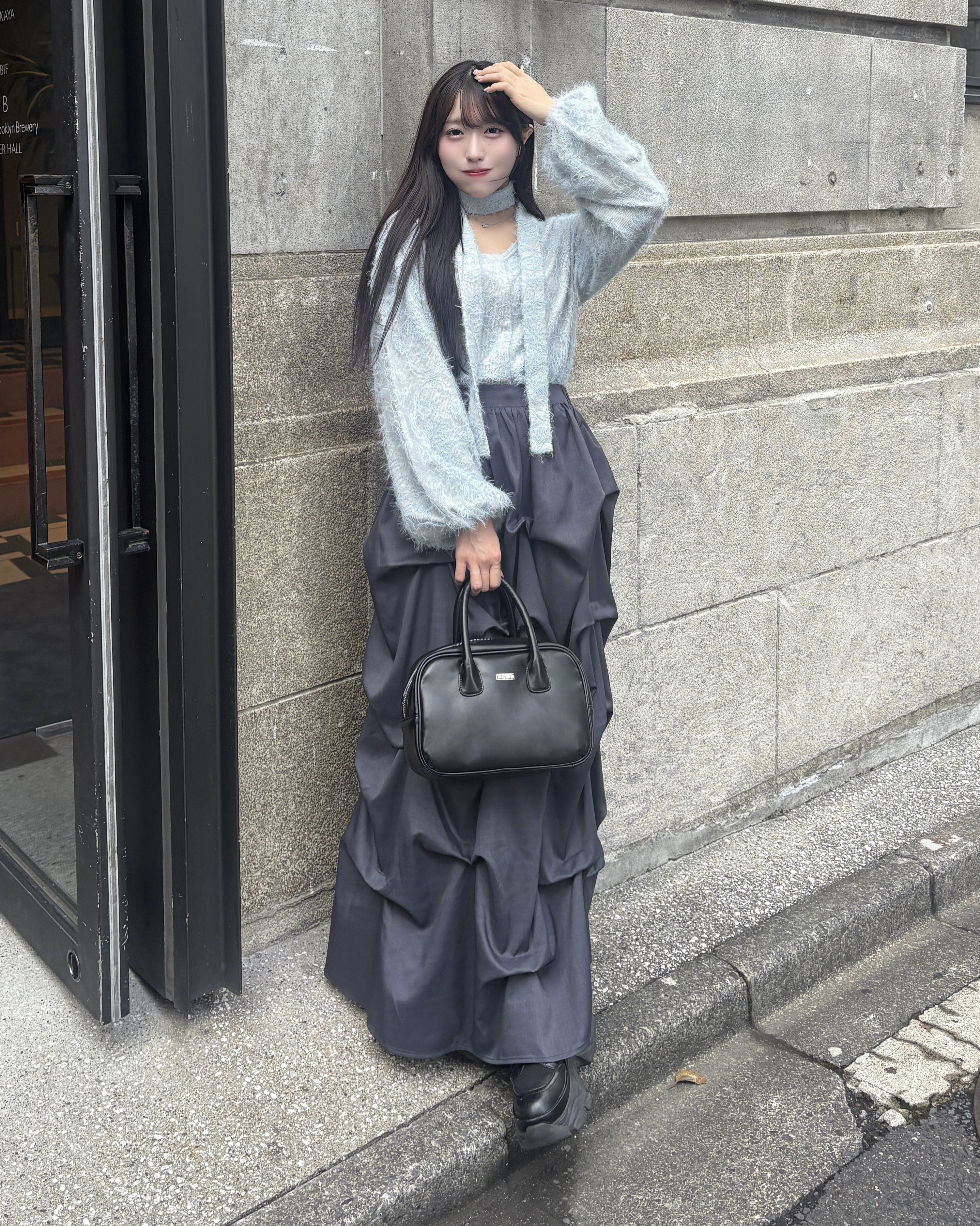 Choker Set 2way蕾丝针织开衫