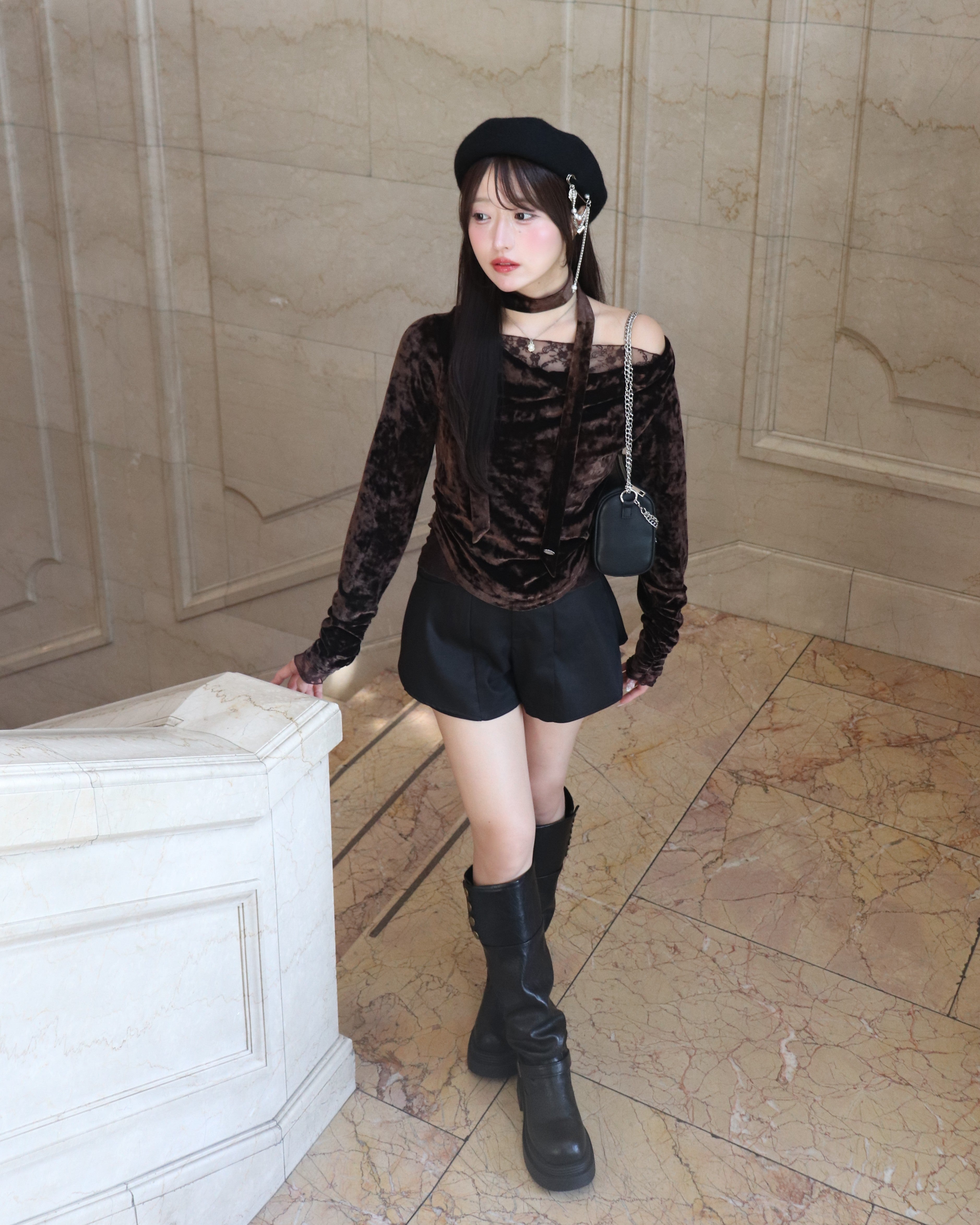 ‘’M‘’チャームAラインショートパンツ